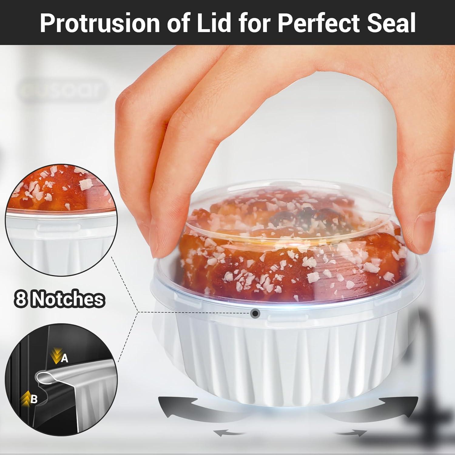 Moldes de Muffin EUSOAR 30pcs 125ml Aluminio Desechables