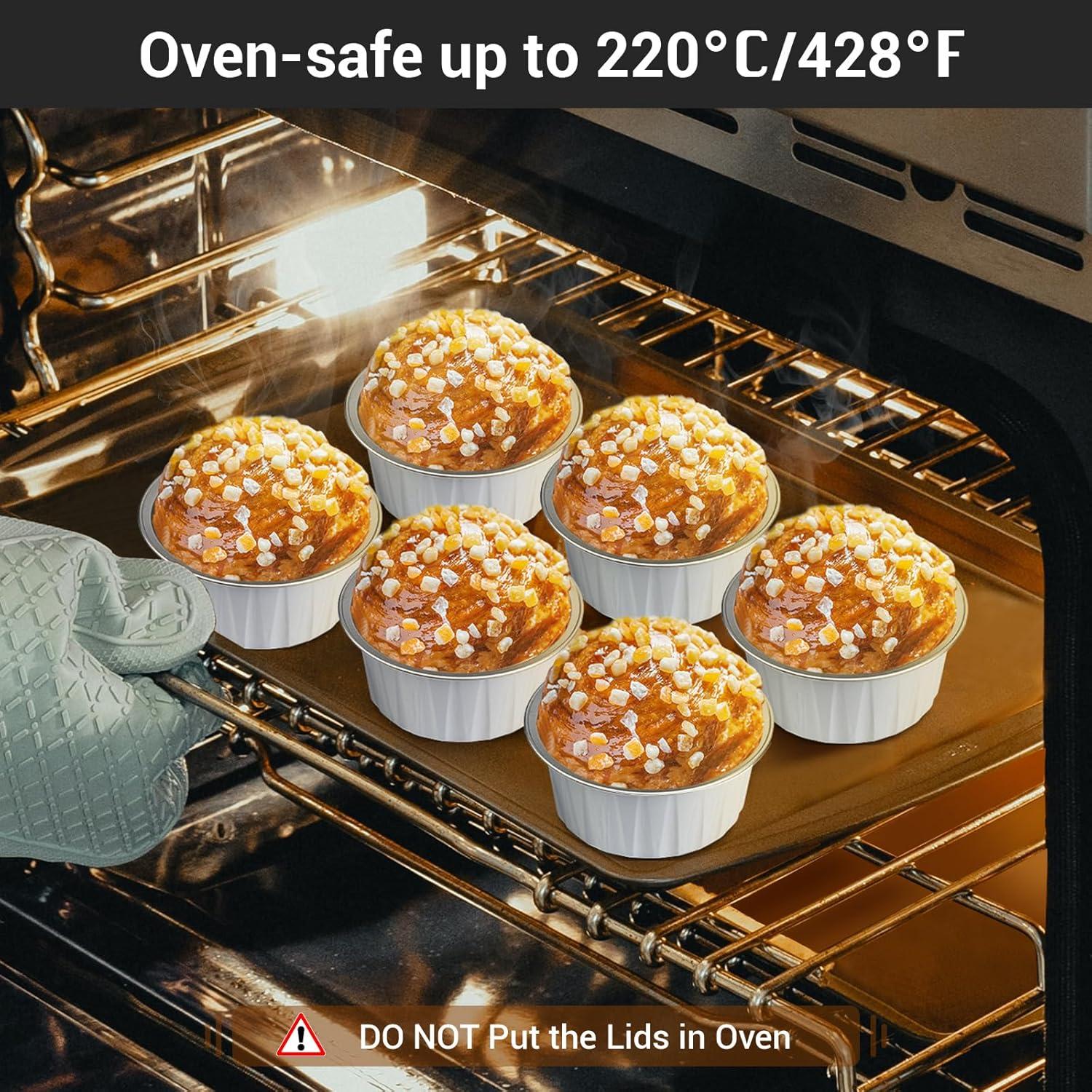 Moldes de Muffin EUSOAR 30pcs 125ml Aluminio Desechables