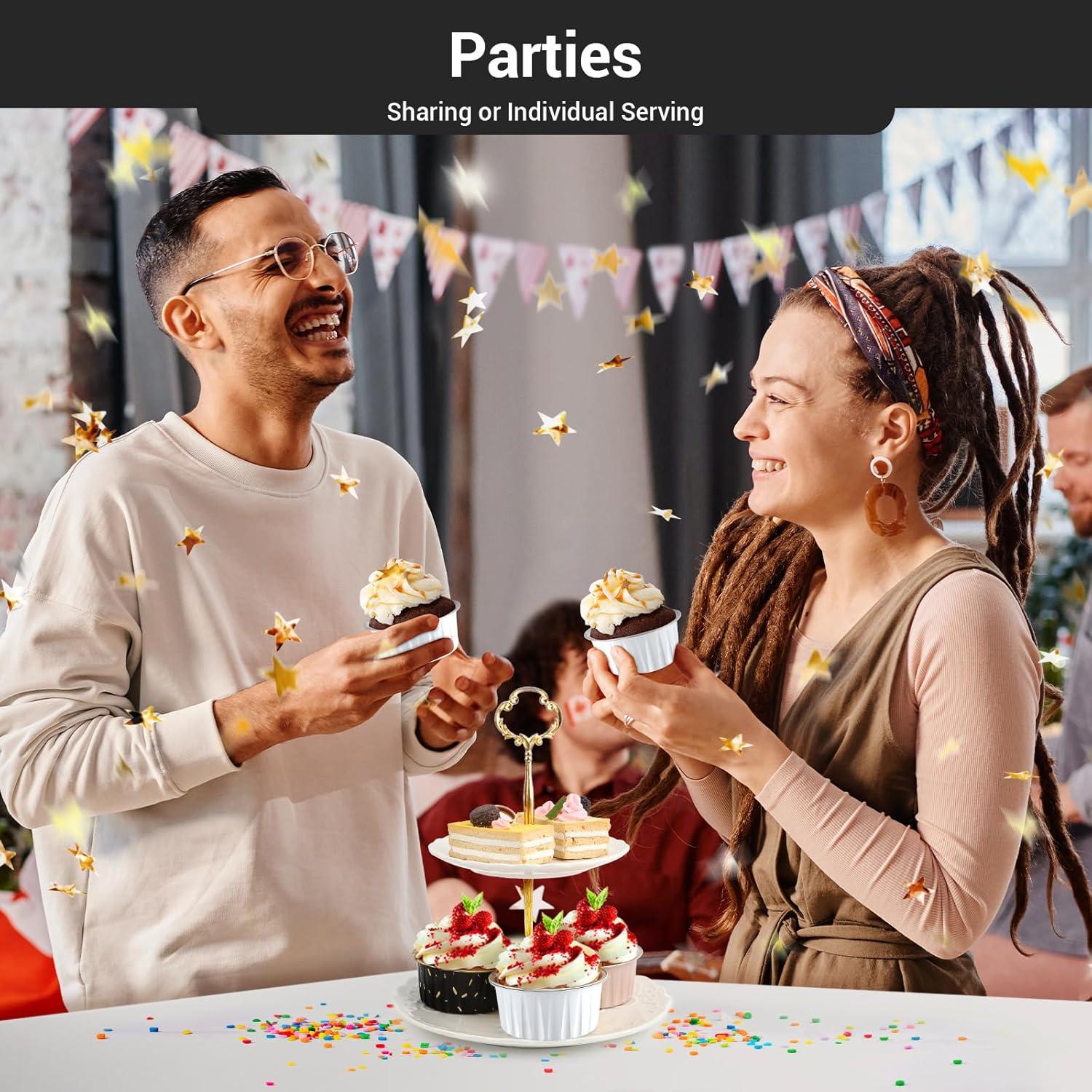 Moldes de Muffin EUSOAR 30pcs 125ml Aluminio Desechables