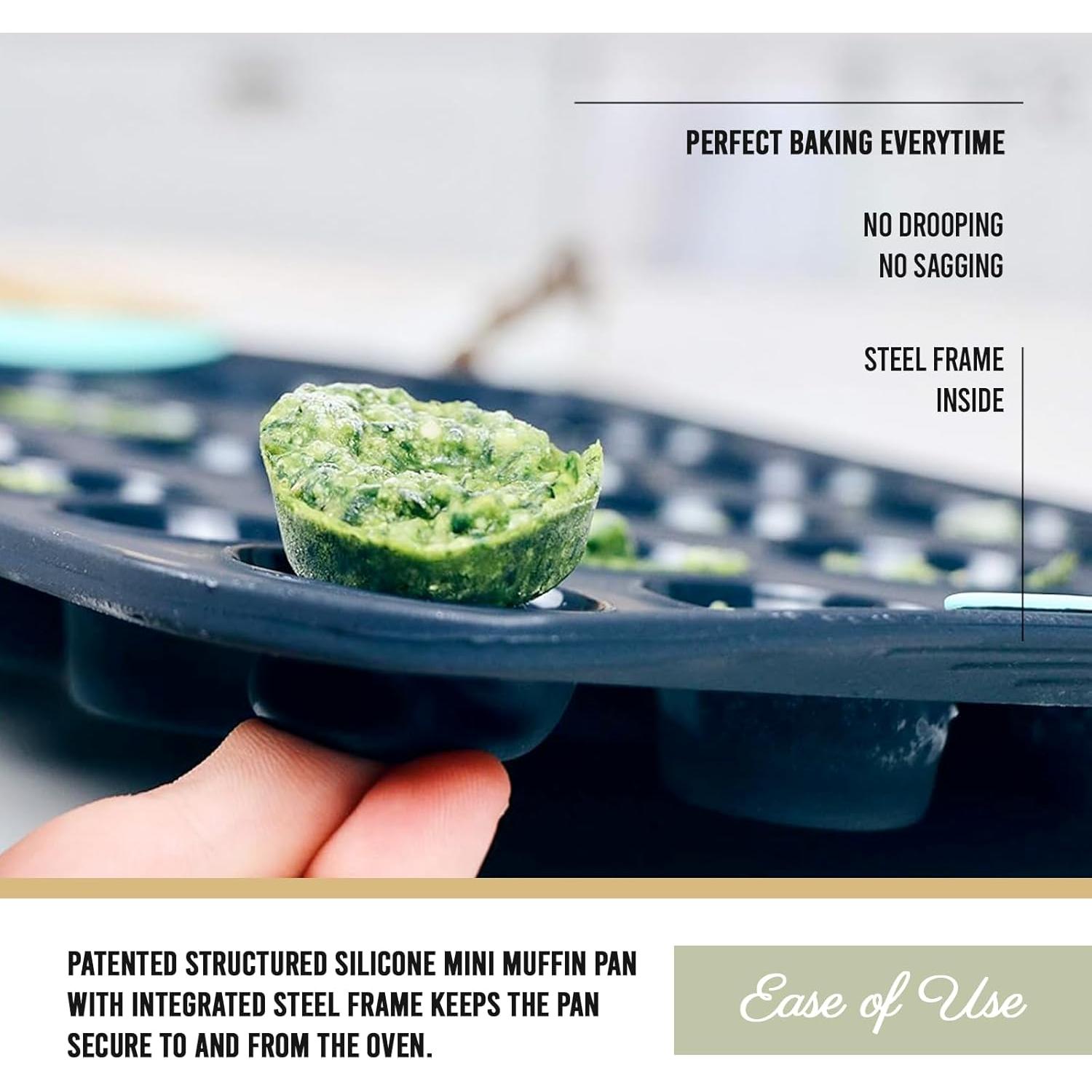 Molde para Muffins Trudeau de Silicona 24 Tazas Gris/Menta