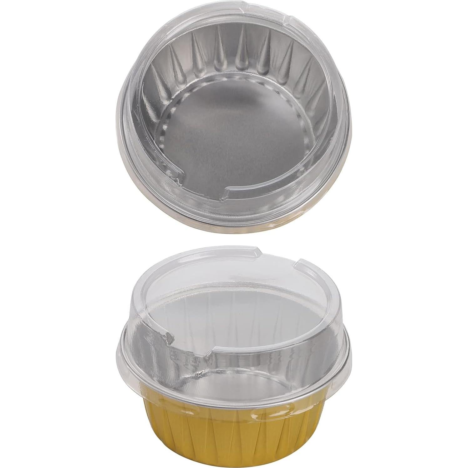 Tazas de Hornear Desechables DEAYOU 100-Pack 150ml Doradas