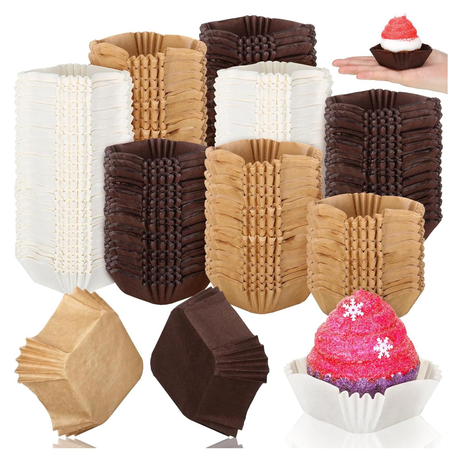 Forros de Cupcake Cuadrados Uiifan 1200 Pcs 4.5cm Desechables