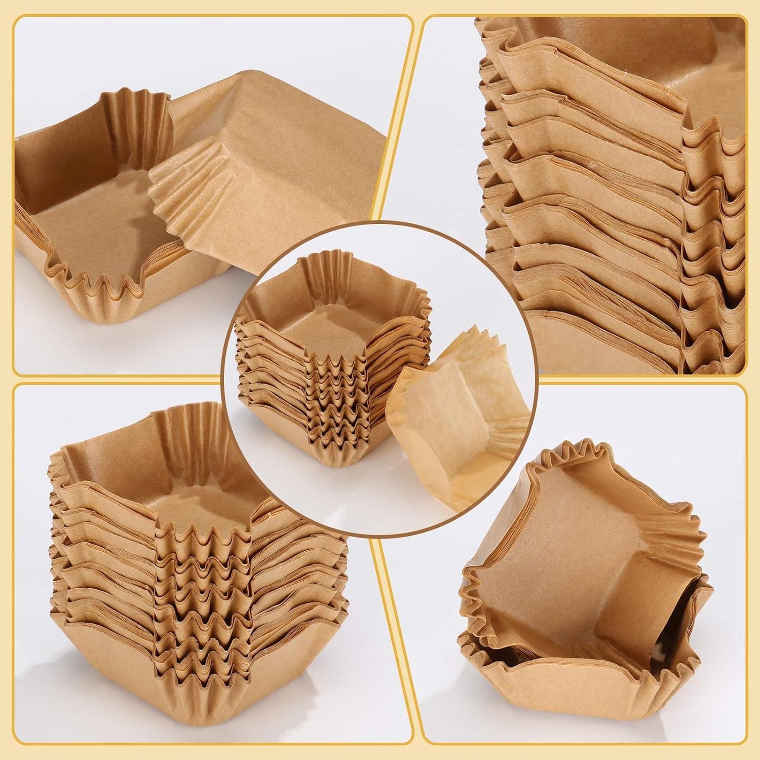 Forros de Cupcake Cuadrados Uiifan 1200 Pcs 4.5cm Desechables