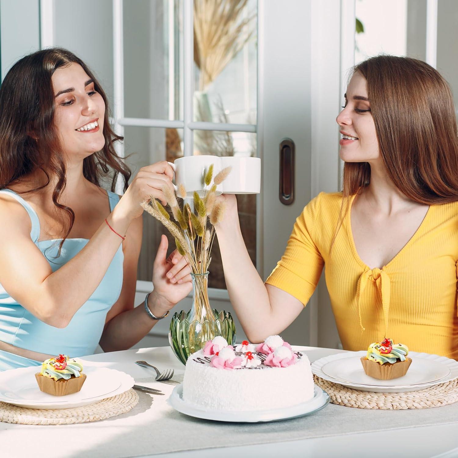 Forros de Cupcake Cuadrados Uiifan 1200 Pcs 4.5cm Desechables