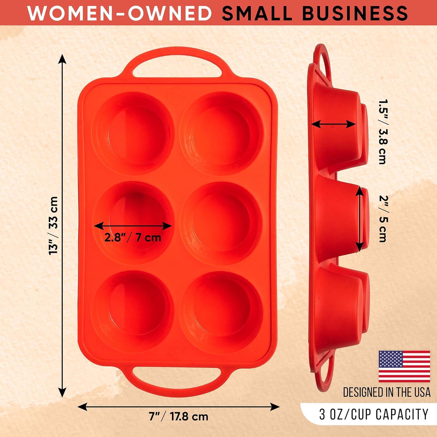 Bandeja de Muffins de Silicona BAKE BOSS 6 Tazas Antiadherente