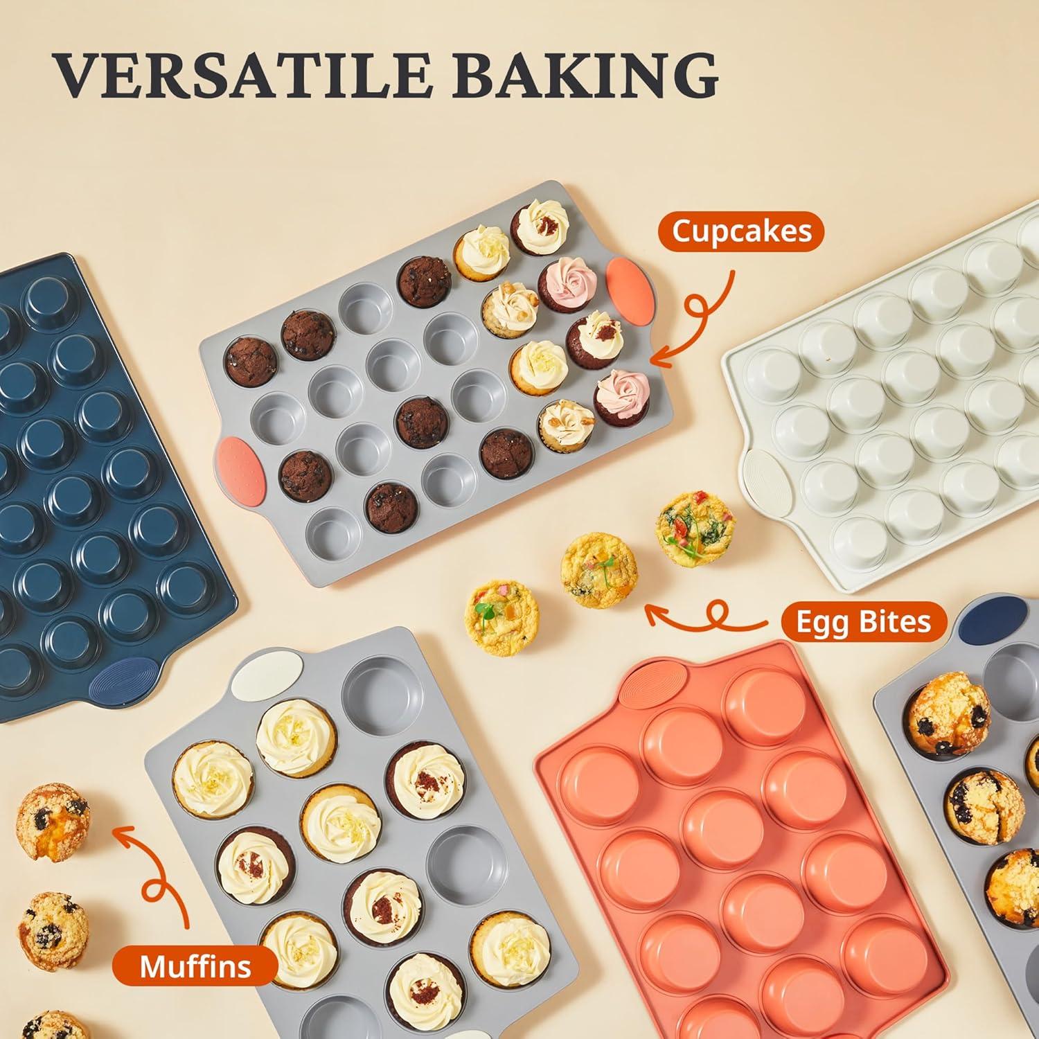 Sartén de Muffin BRONYPRO 12 y 24 Tazas Cerámica Antiadherente