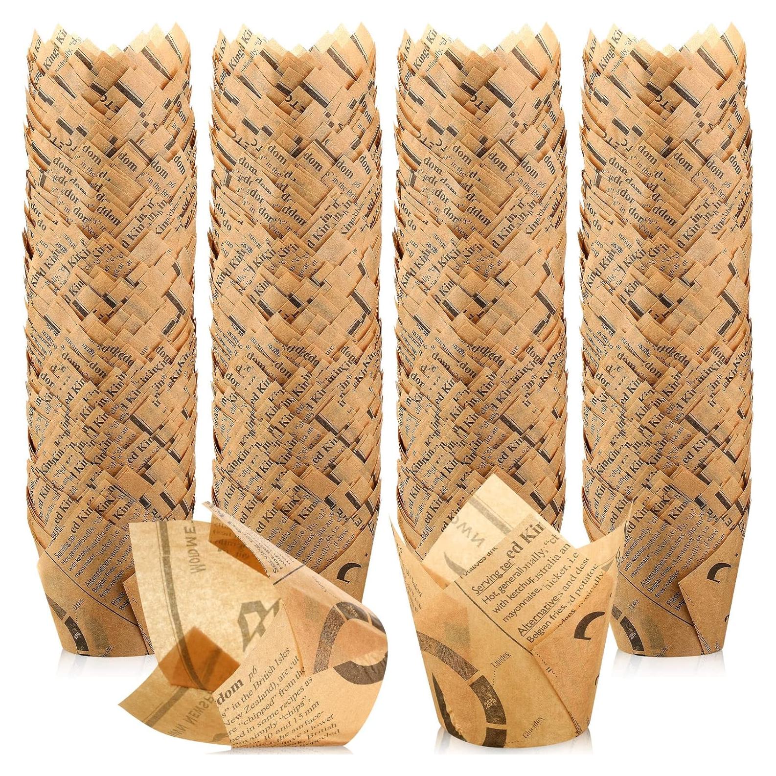 Yungyan 400 Forros de Tulipán para Cupcakes Resistentes a Grasa