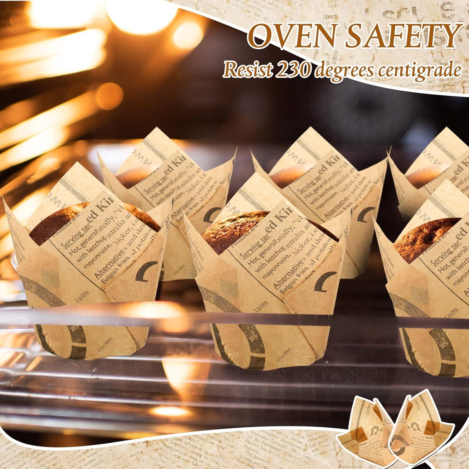 Yungyan 400 Forros de Tulipán para Cupcakes Resistentes a Grasa