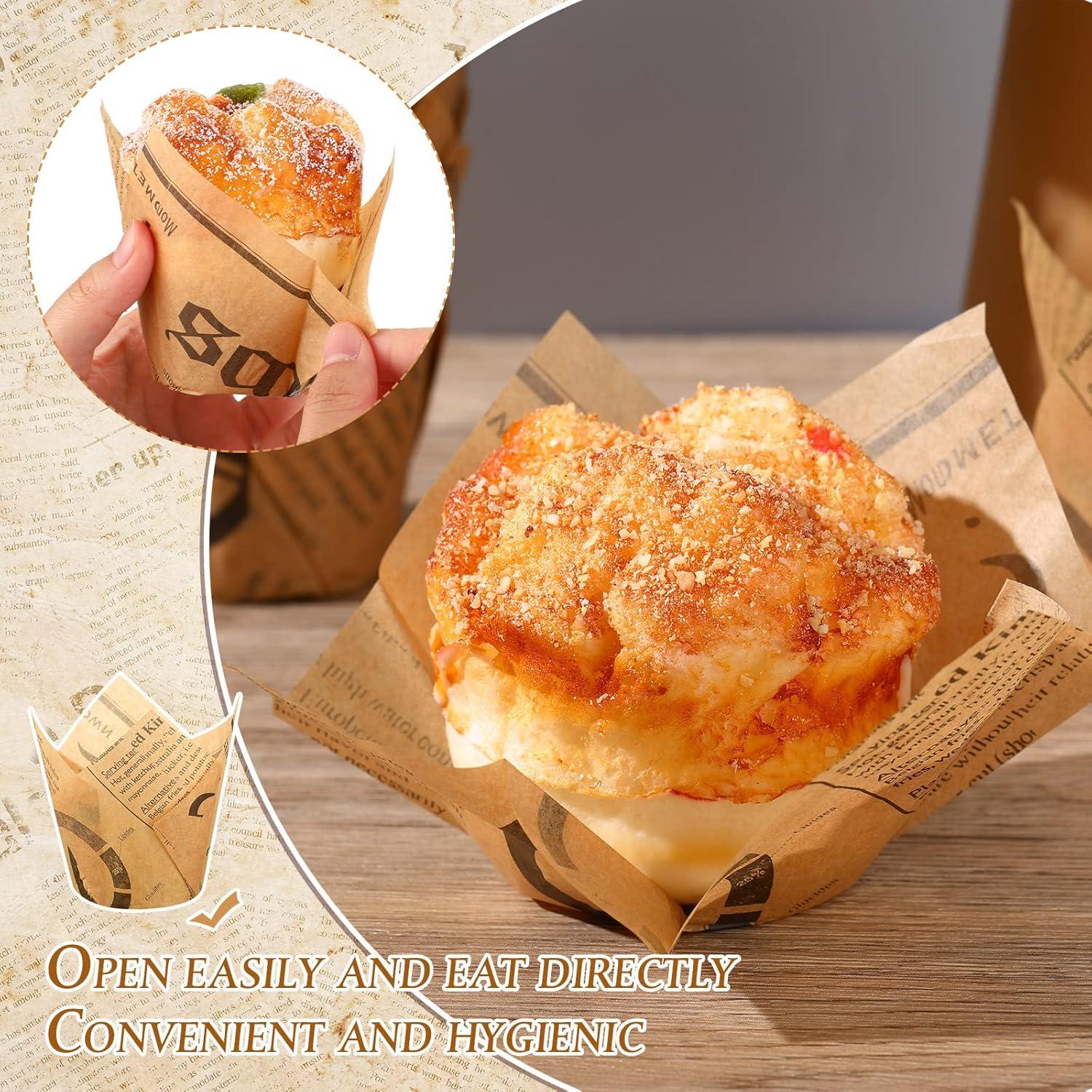 Yungyan 400 Forros de Tulipán para Cupcakes Resistentes a Grasa