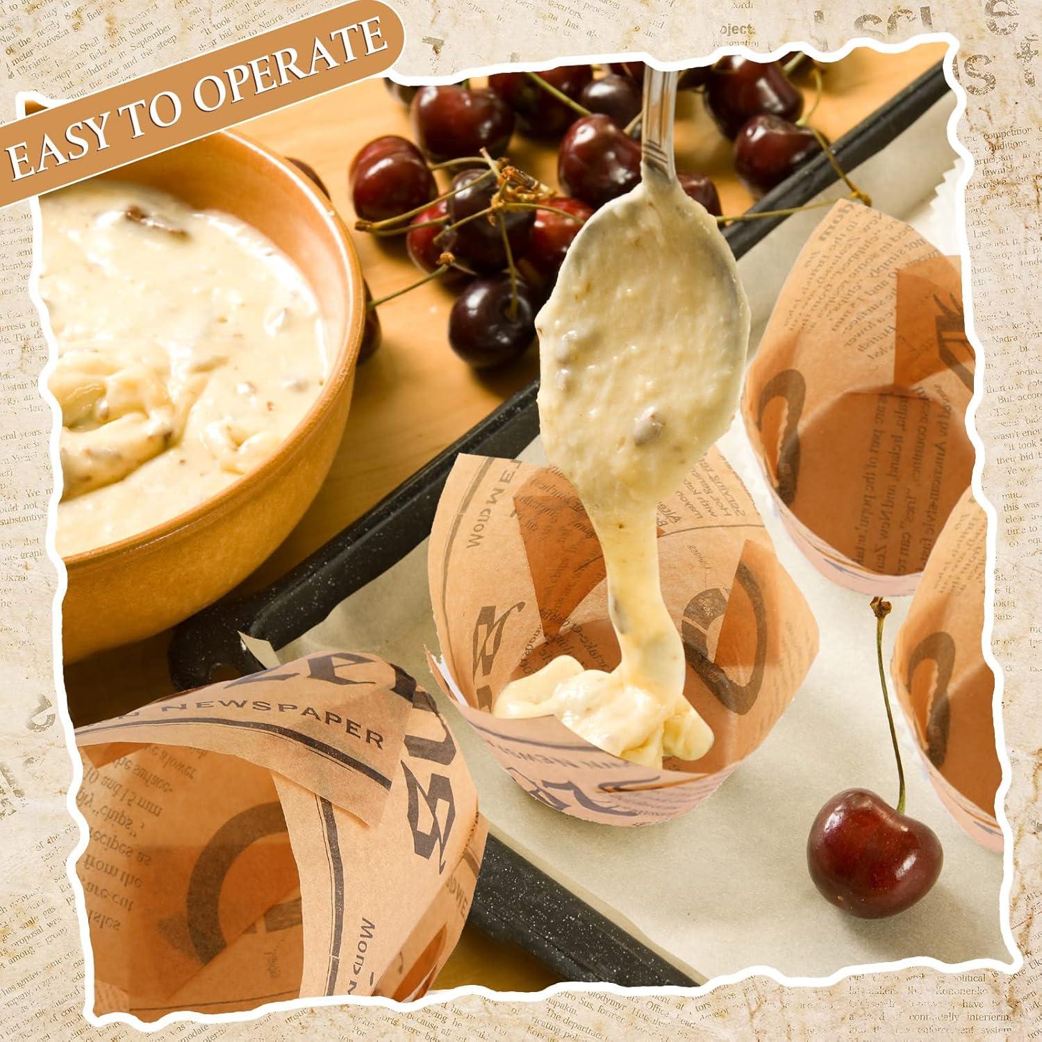 Yungyan 400 Forros de Tulipán para Cupcakes Resistentes a Grasa