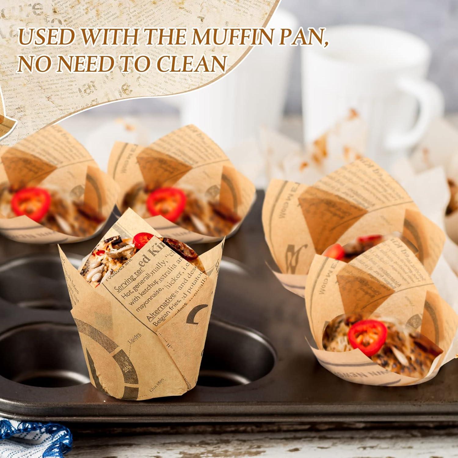 Yungyan 400 Forros de Tulipán para Cupcakes Resistentes a Grasa