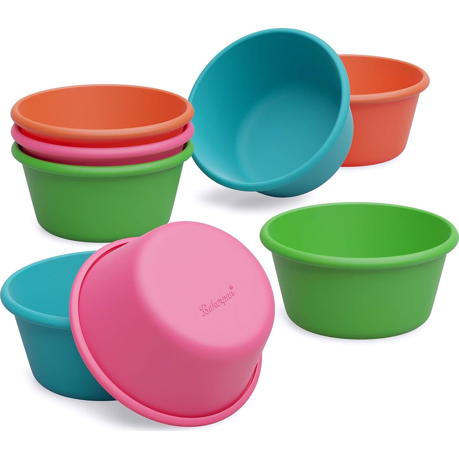 Tazas de Muffin Jumbo Bakerpan de Silicona 8 Piezas 8.89 cm
