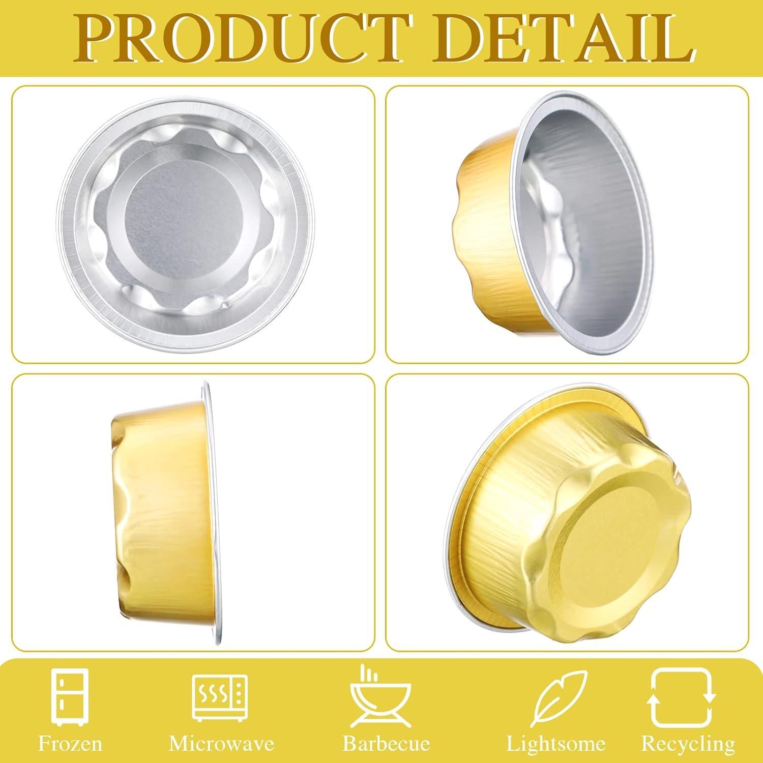 Contenedores de Aluminio Desechables Eaasty 150 Piezas 1.6 oz