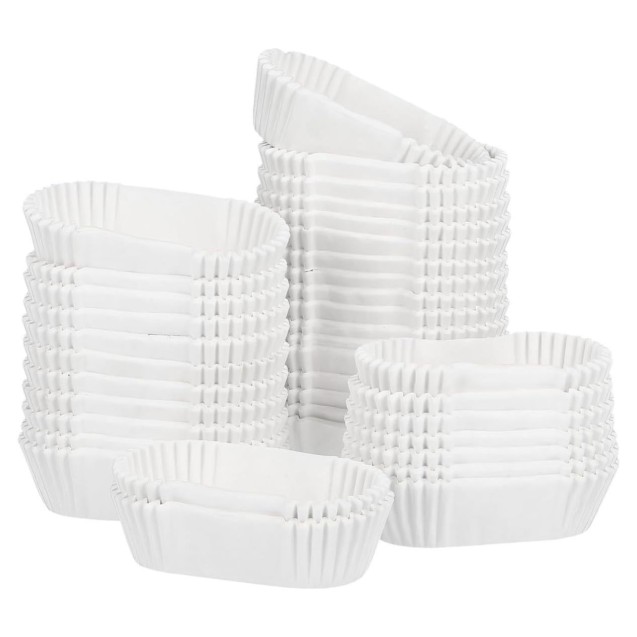 Cabilock 1000 Forros Desechables para Cupcake Blancos 7.2x3.5cm