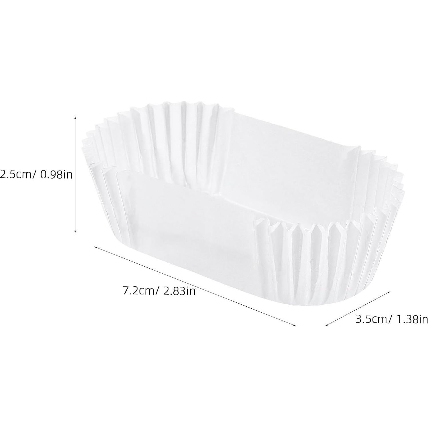 Cabilock 1000 Forros Desechables para Cupcake Blancos 7.2x3.5cm