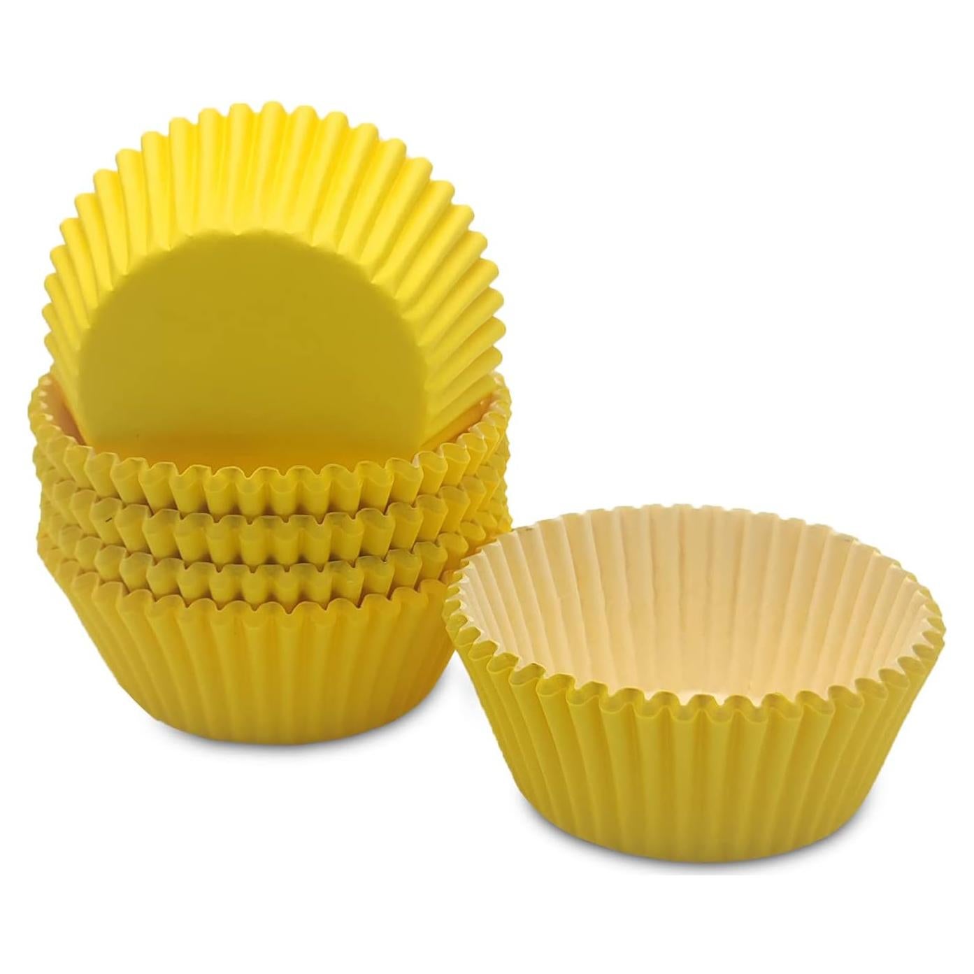 Forros de Cupcake Amarillos Bakehope, Paquete de 150 Unidades
