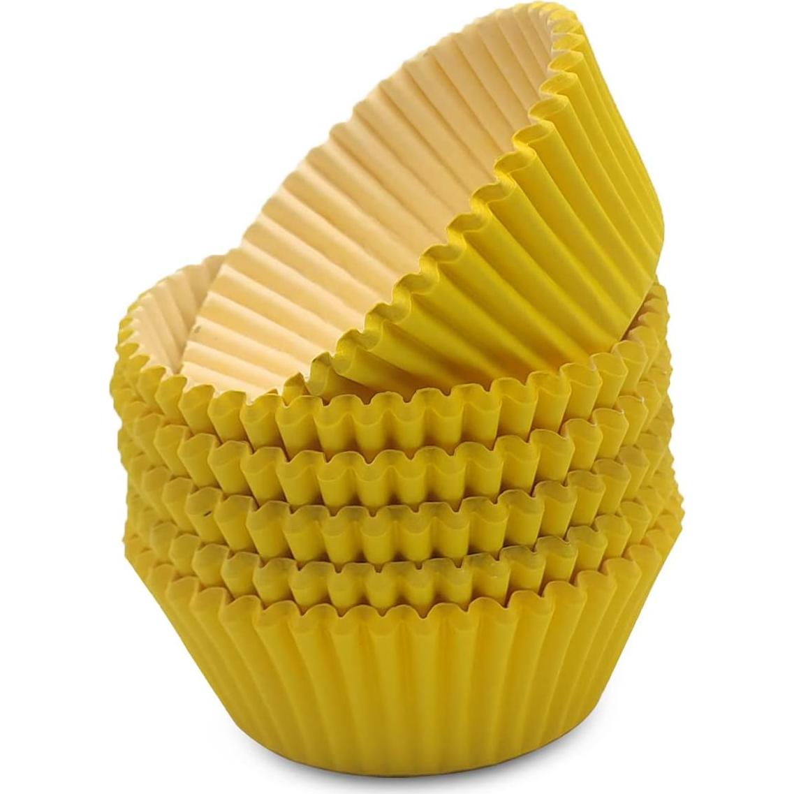 Forros de Cupcake Amarillos Bakehope, Paquete de 150 Unidades