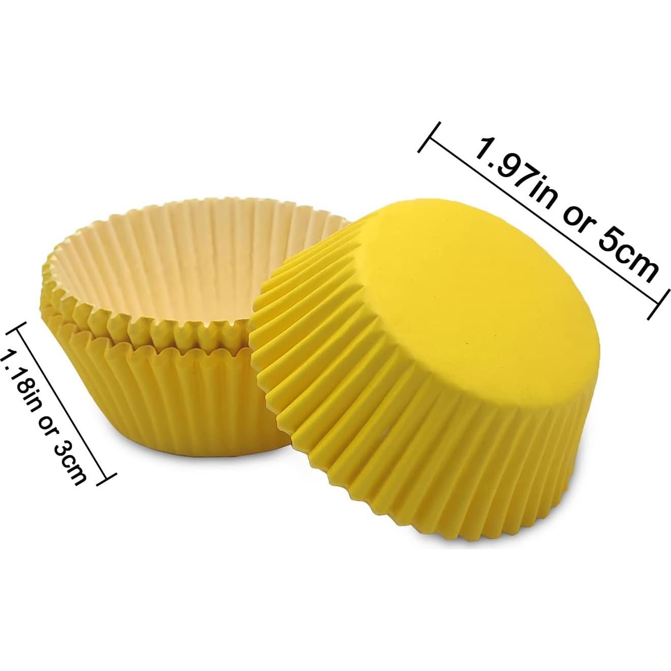 Forros de Cupcake Amarillos Bakehope, Paquete de 150 Unidades