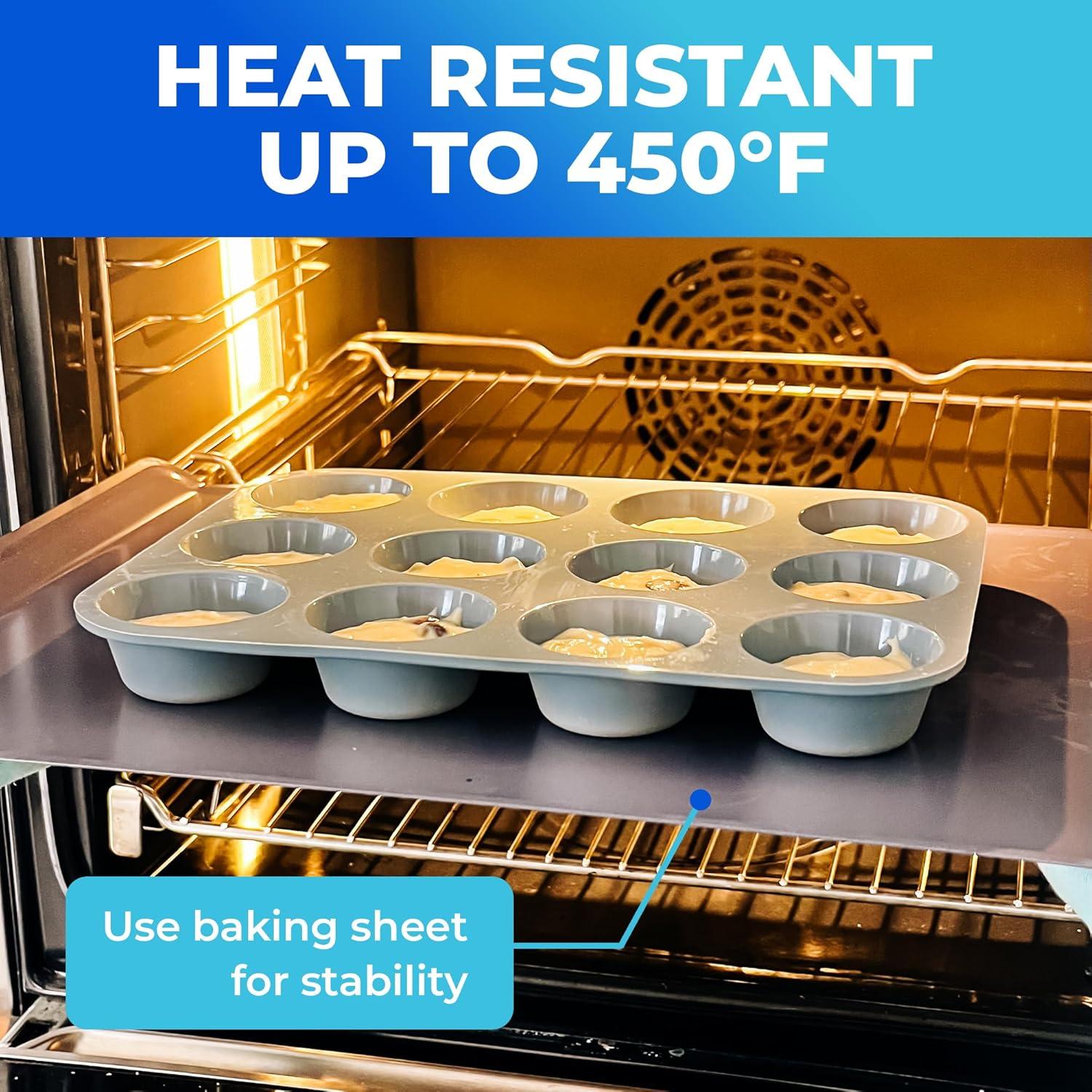 Molde de Silicona para Cupcakes Jenaluca - Set 2x12 Tazas