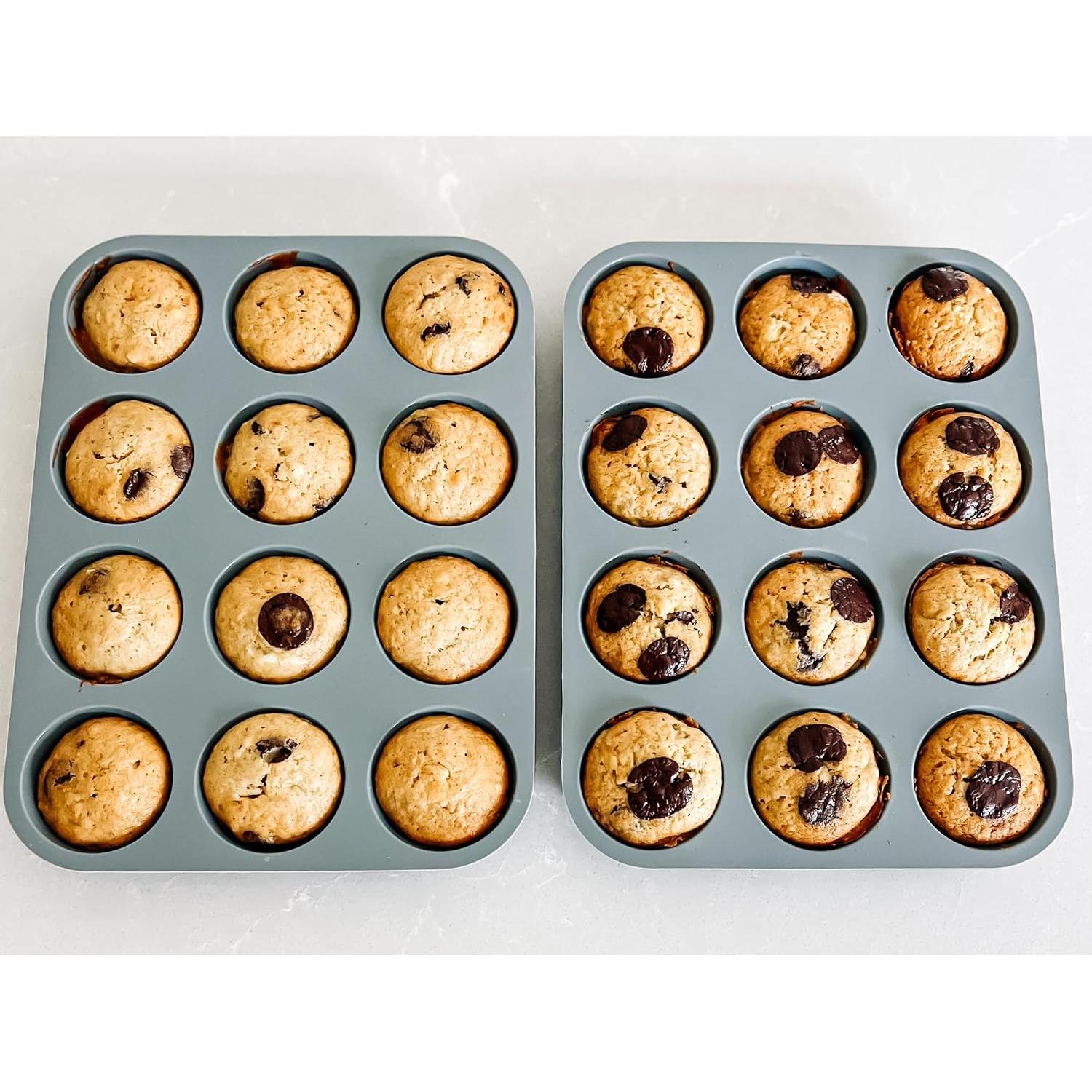 Molde de Silicona para Cupcakes Jenaluca - Set 2x12 Tazas