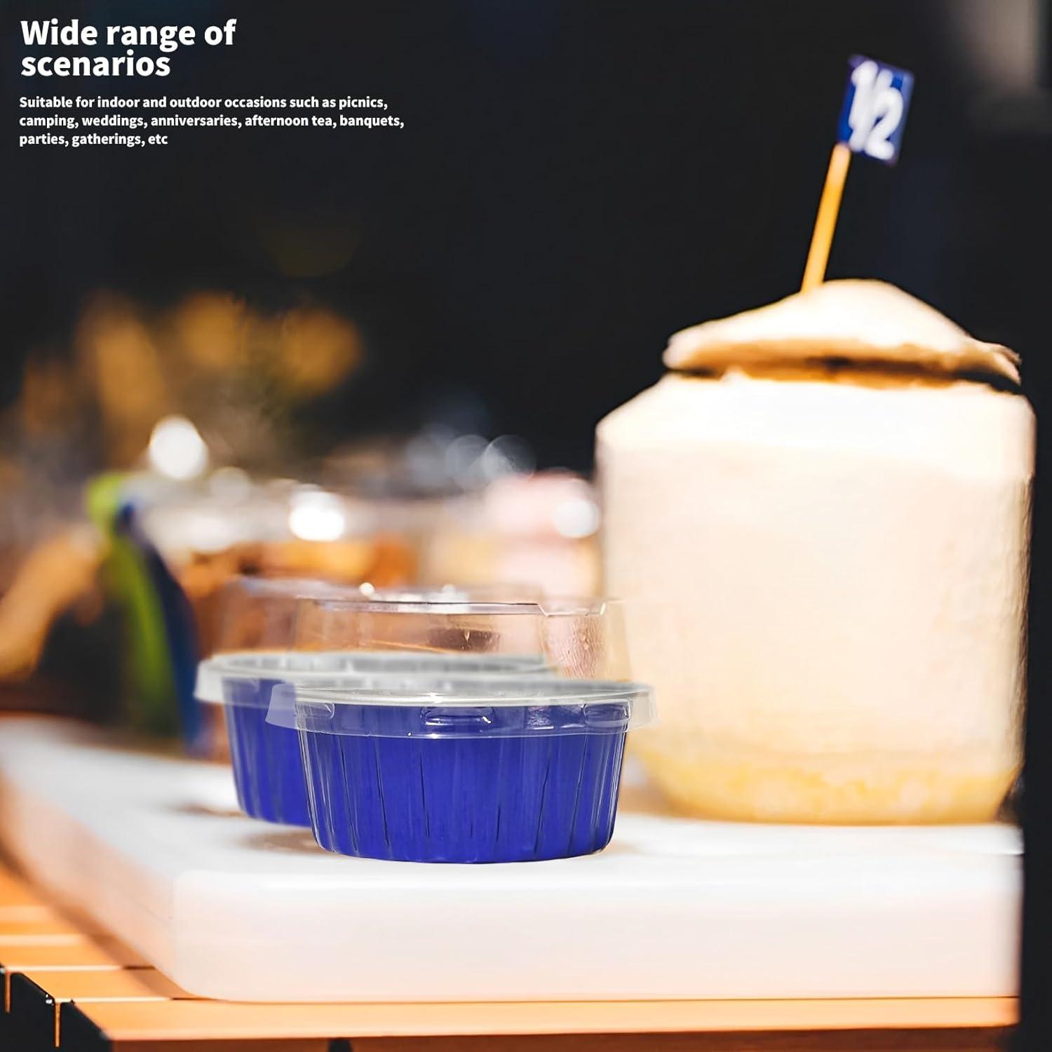 Copa de Pastel de Aluminio YOIYINI 50 Pcs 142g Azul