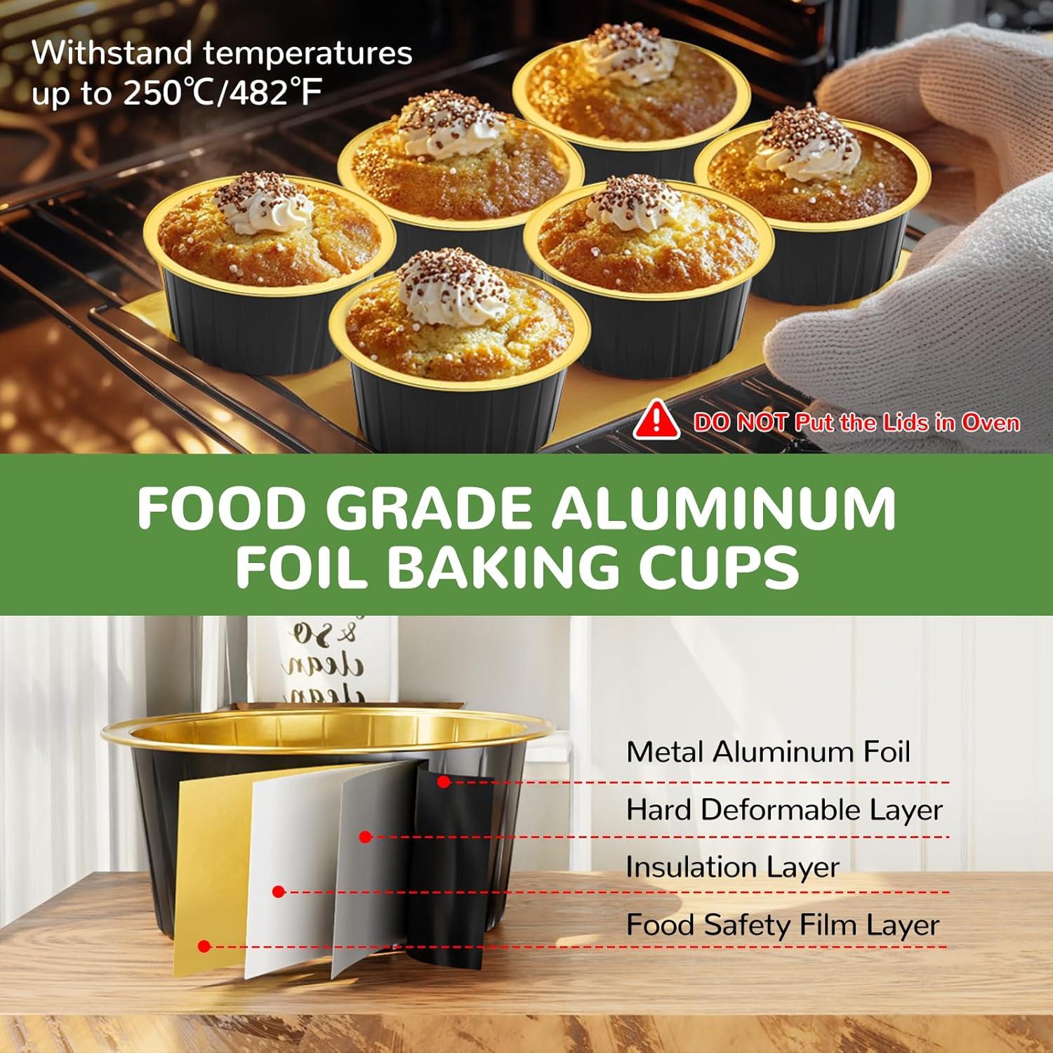 Paquete de 40 moldes desechables TLAZZ para mini pasteles 150ml