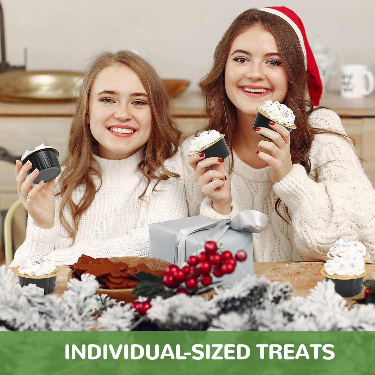 Paquete de 40 moldes desechables TLAZZ para mini pasteles 150ml