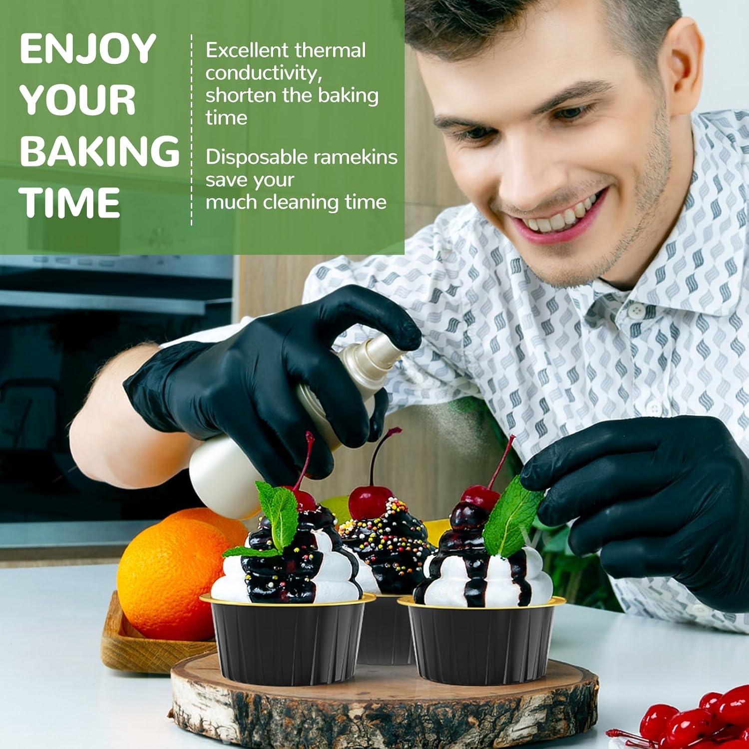 Paquete de 40 moldes desechables TLAZZ para mini pasteles 150ml