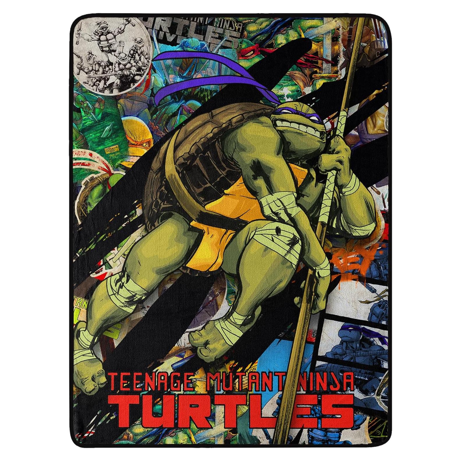 Manta Micro Raschel Tortugas Ninja Dashing Donnie 116x152 cm