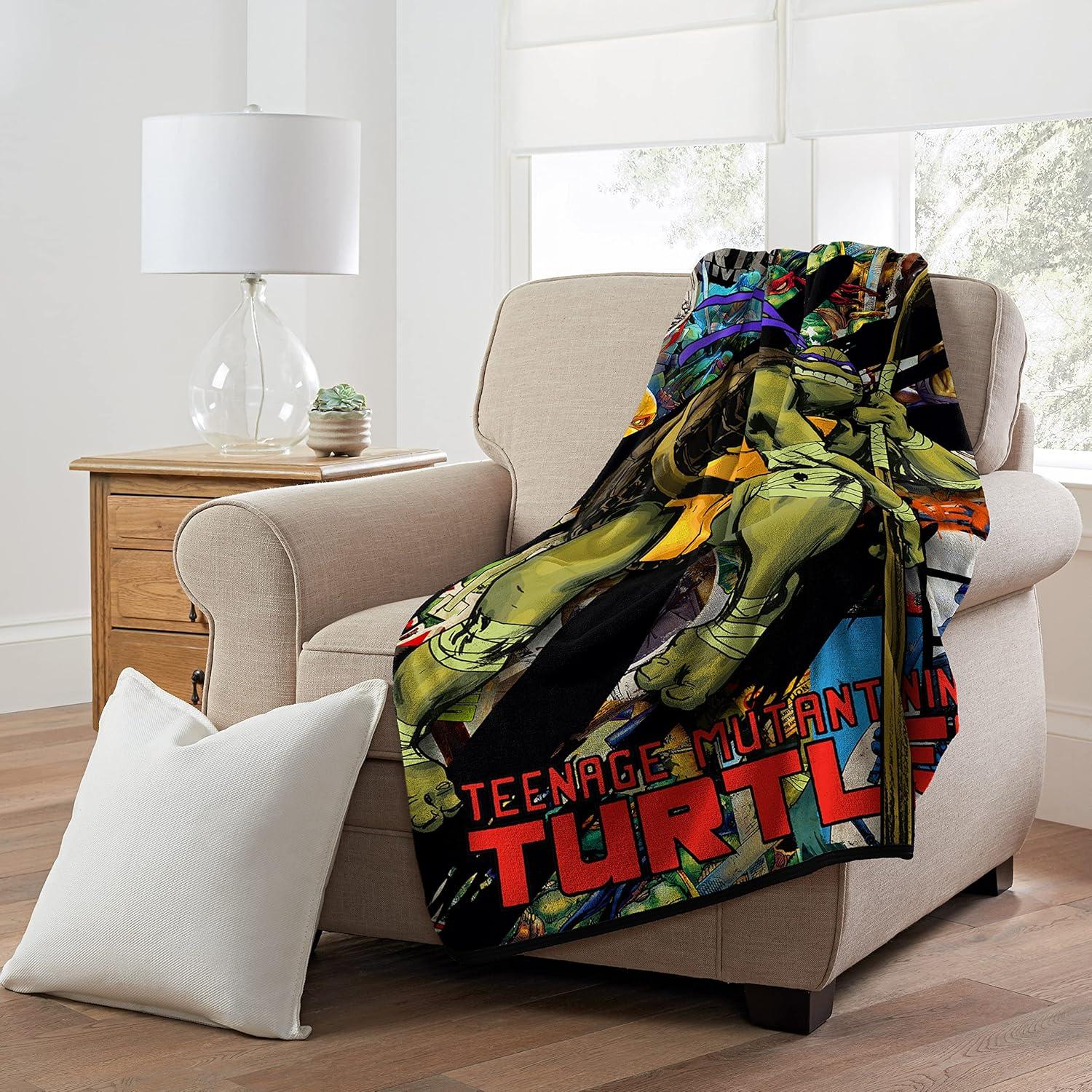 Manta Micro Raschel Tortugas Ninja Dashing Donnie 116x152 cm