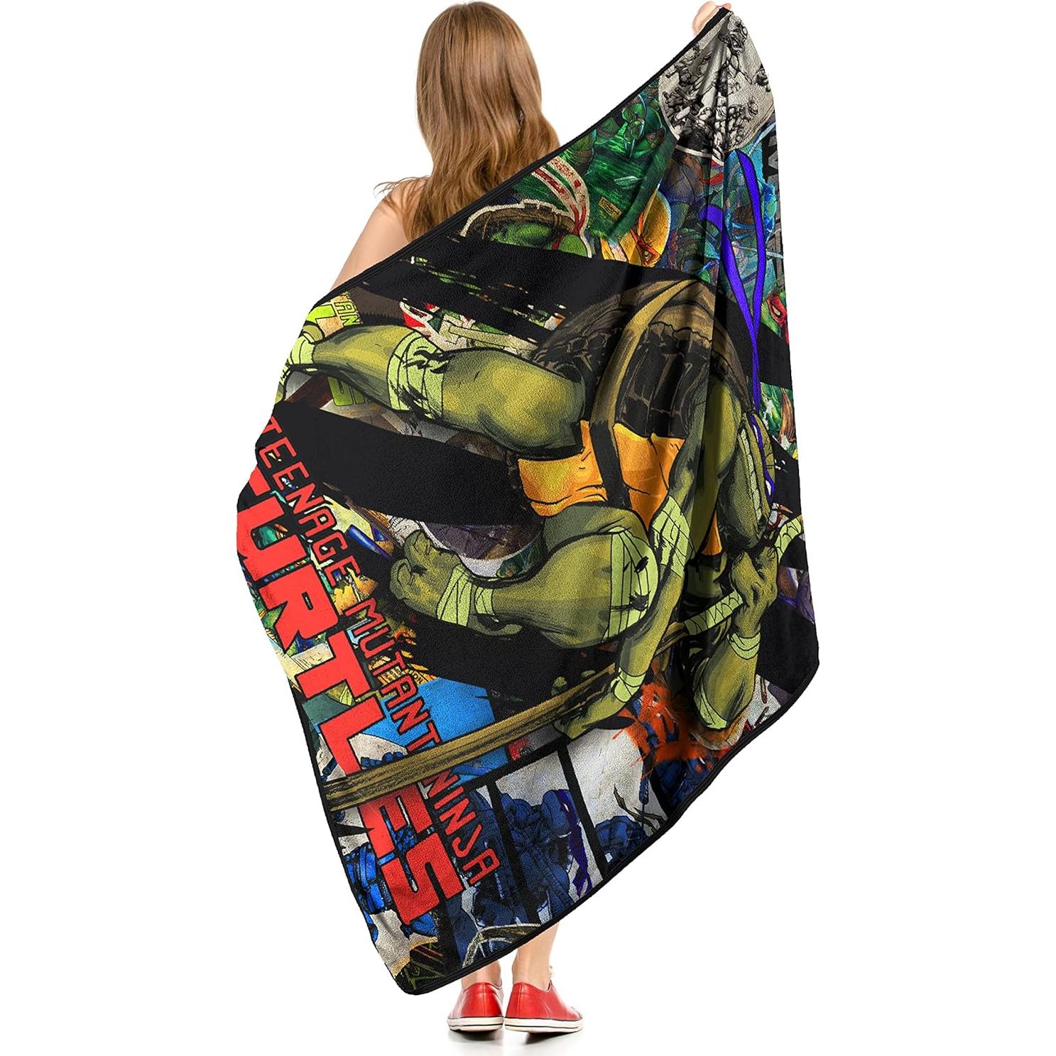 Manta Micro Raschel Tortugas Ninja Dashing Donnie 116x152 cm