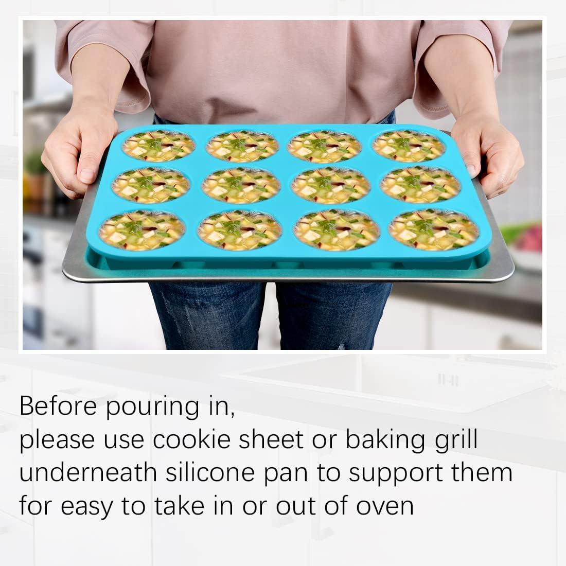 Molde de Silicona para Muffins CAKETIME 12 y 24 Tazas Antiadherente