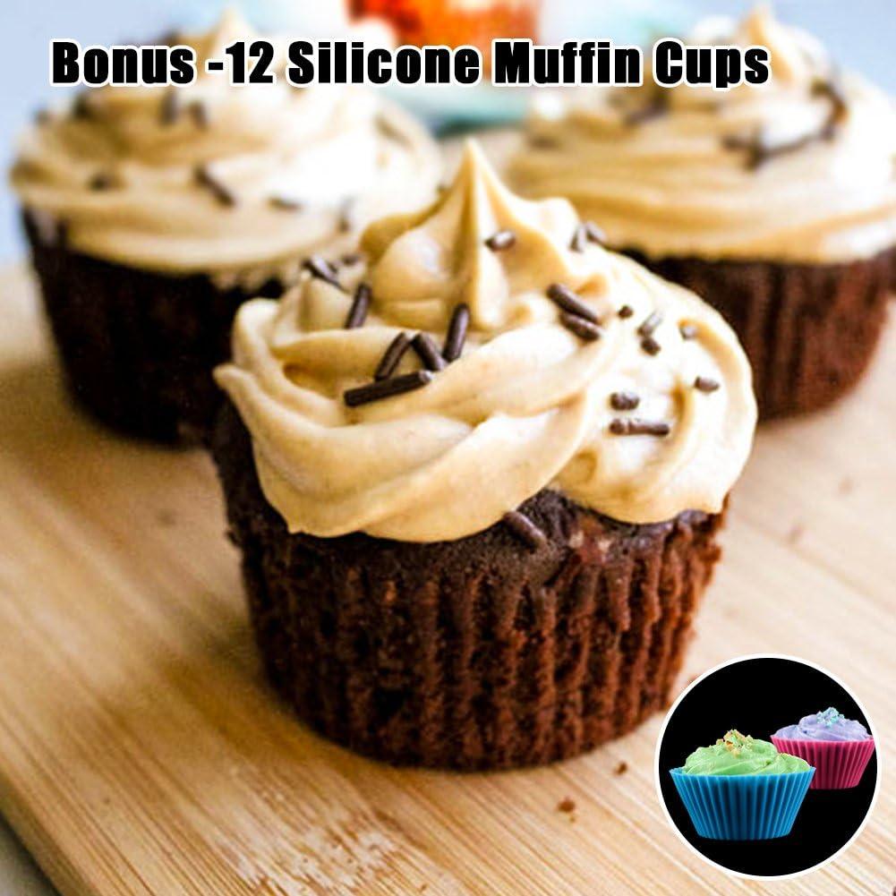 Molde de Silicona para Muffins CAKETIME 12 y 24 Tazas Antiadherente