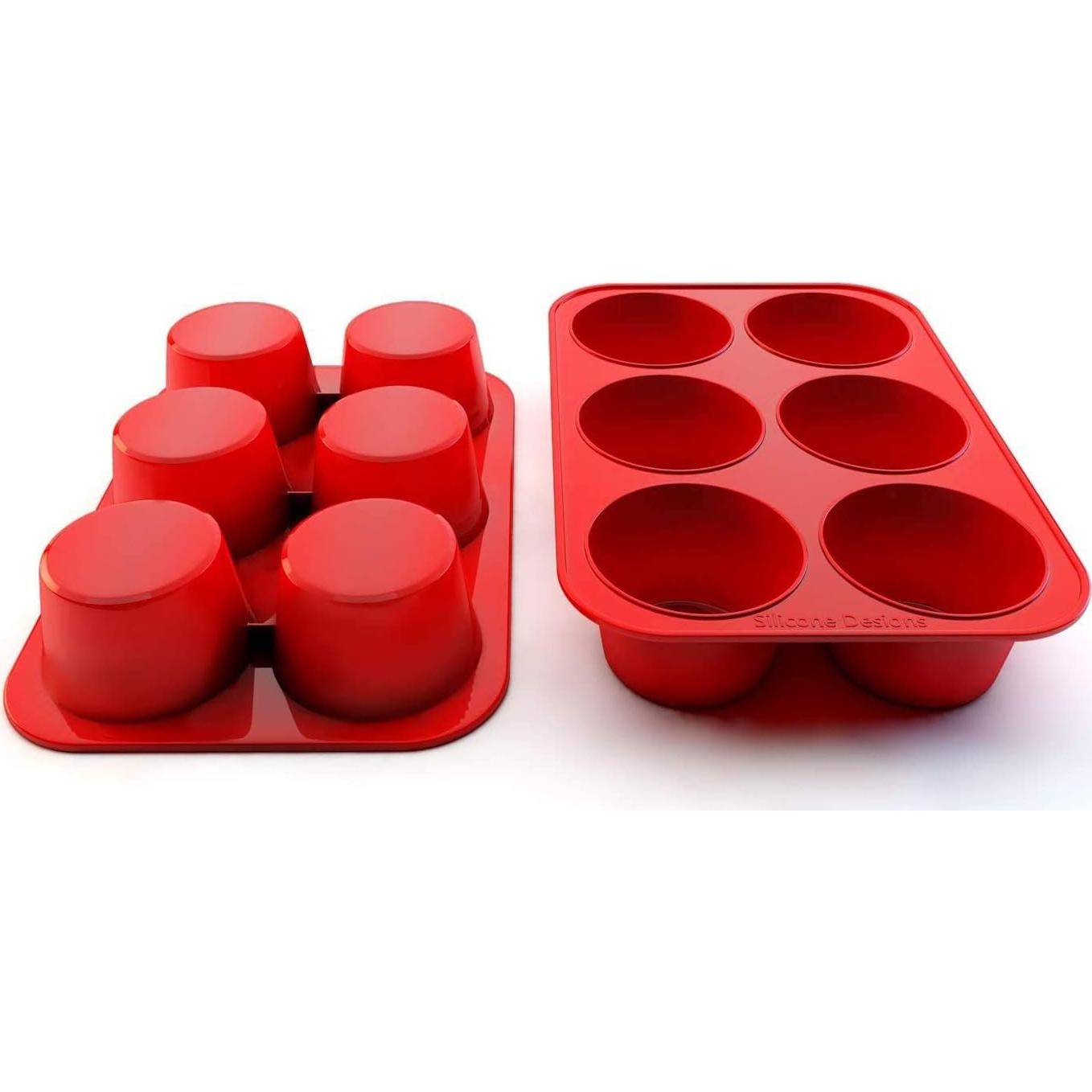 Molde de Muffin Jumbo de Silicona 6 Tazas - Diseños de Silicona