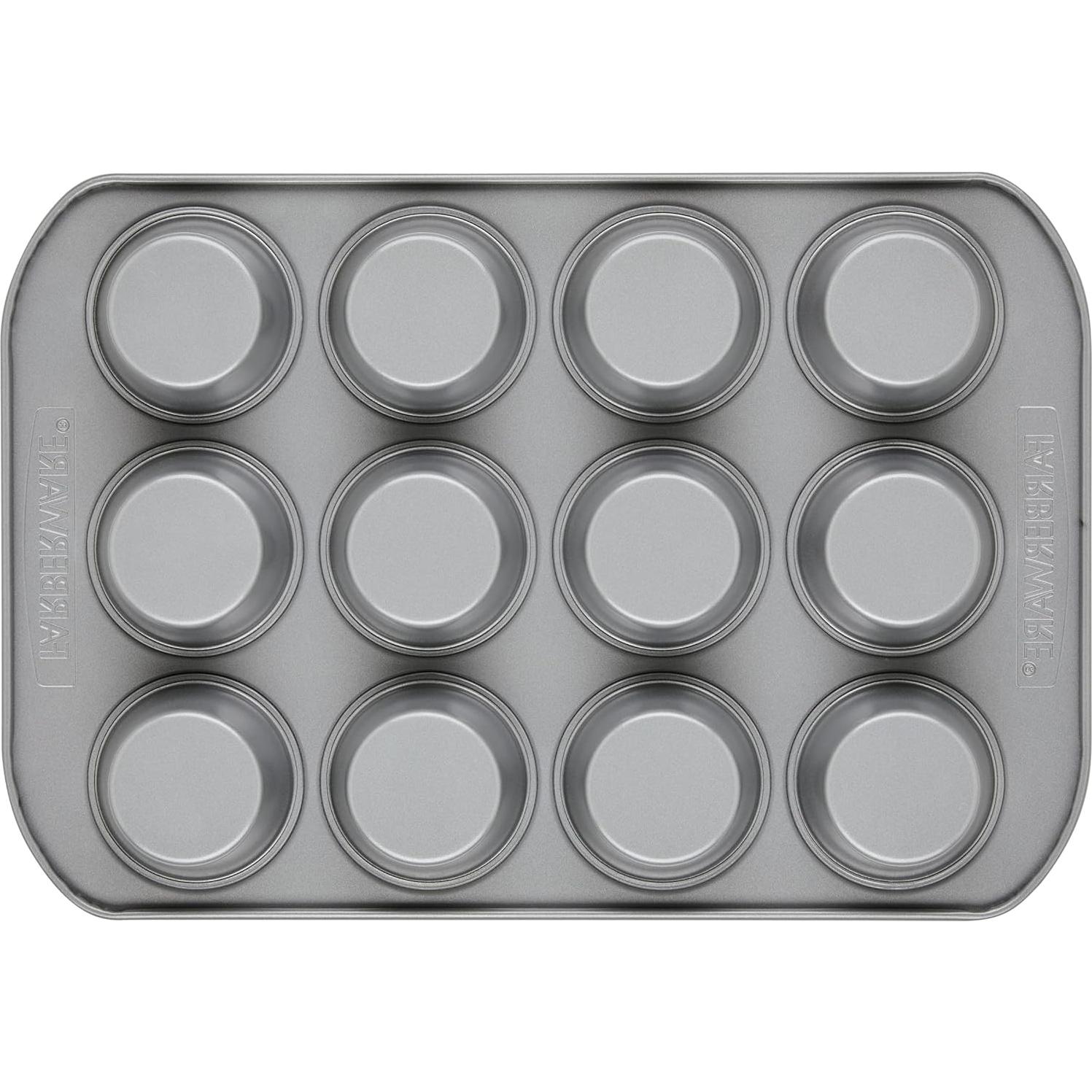 Molde para Muffins Antiadherente Farberware 12 Tazas Gris