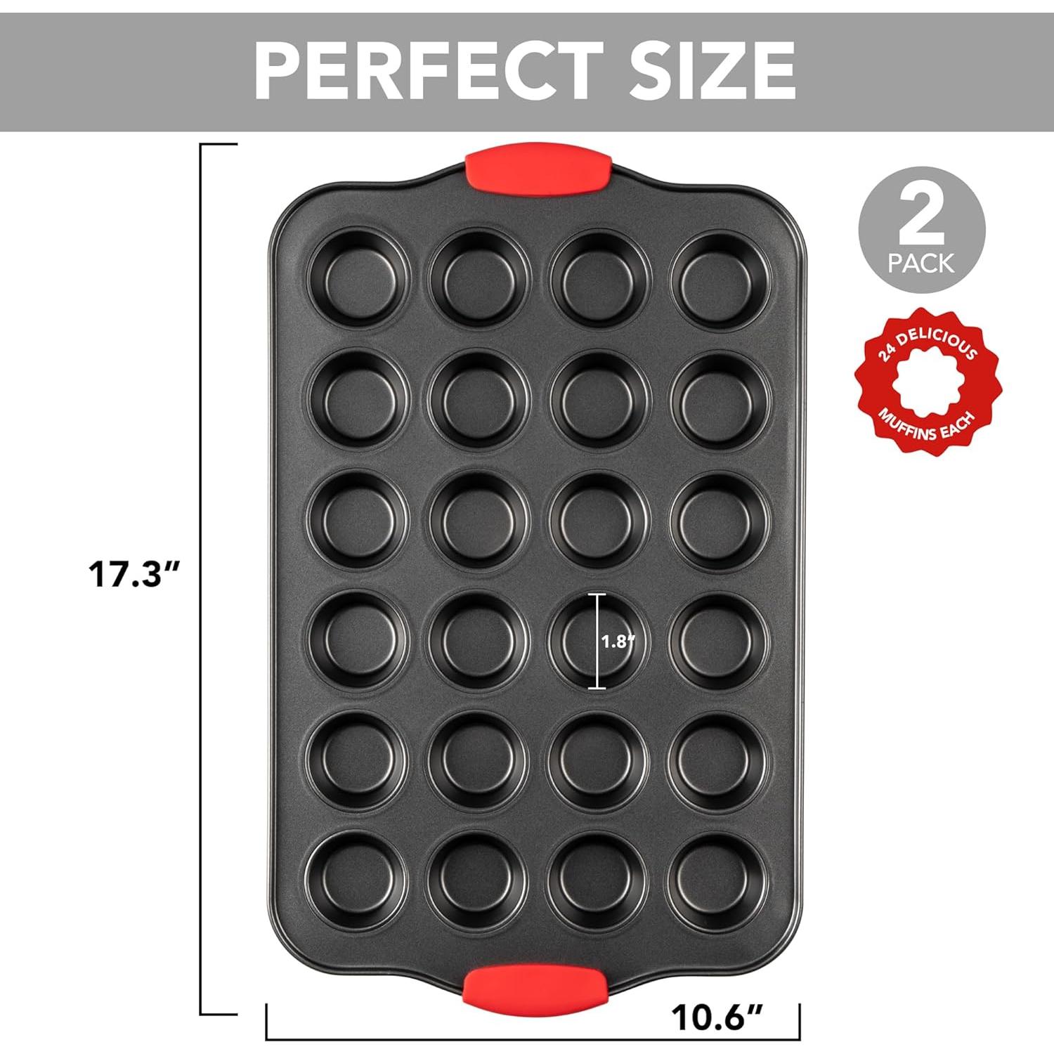 Molde para Mini Muffins Tiawudi 24 Cavidades Antiadherente