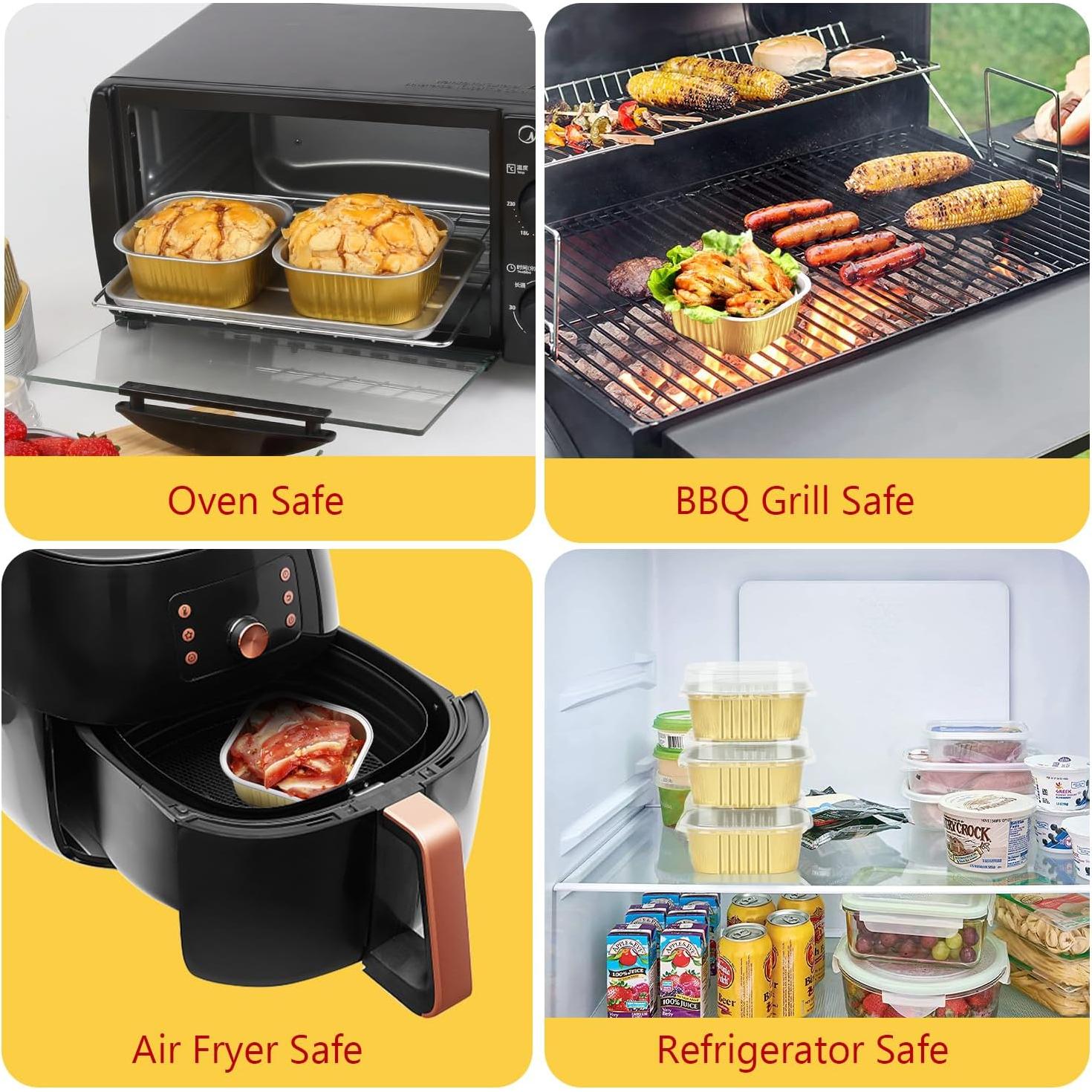 Moldes Mini para Pasteles de Aluminio LNYZQUS 80 Pack 5oz