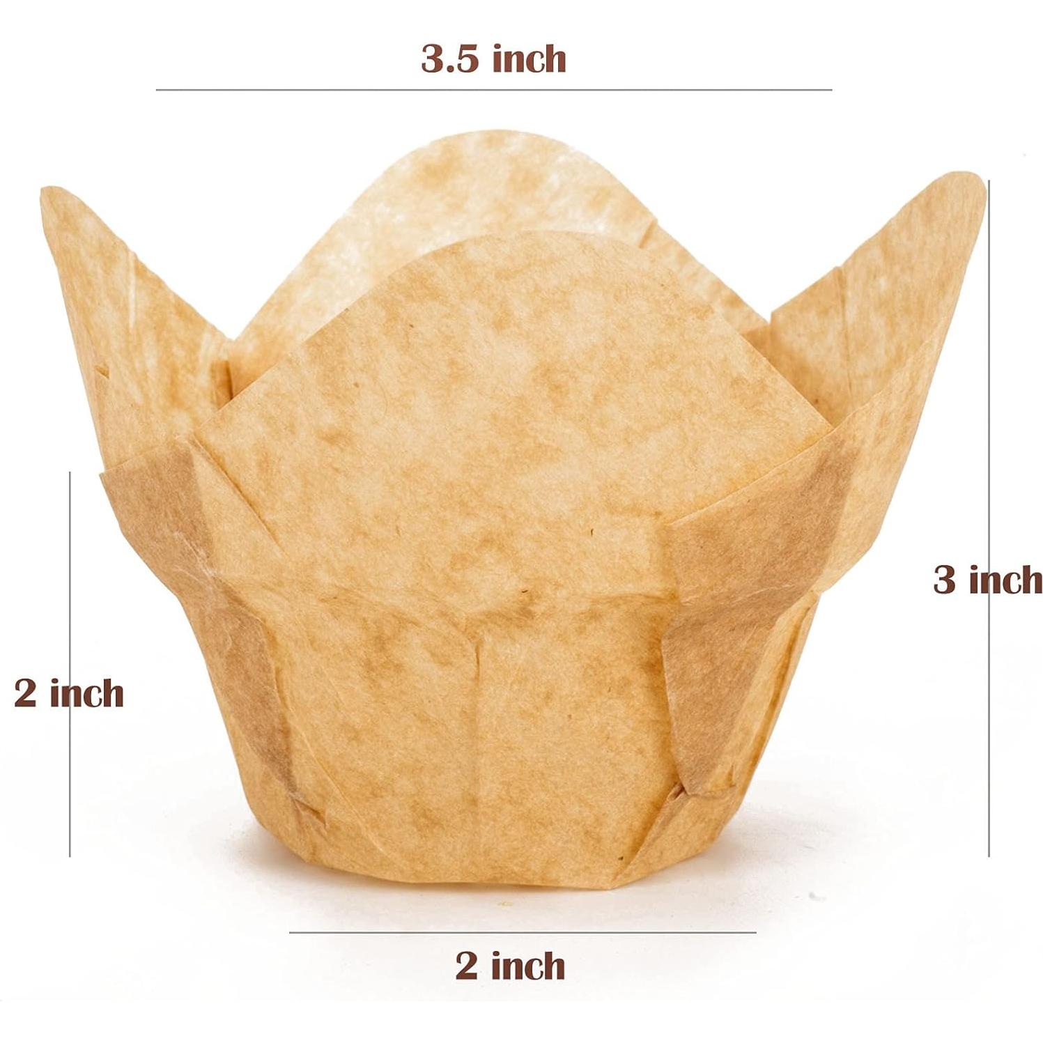 Forros de Tulipán para Cupcake Manzana Dorada 100 Pcs Natural