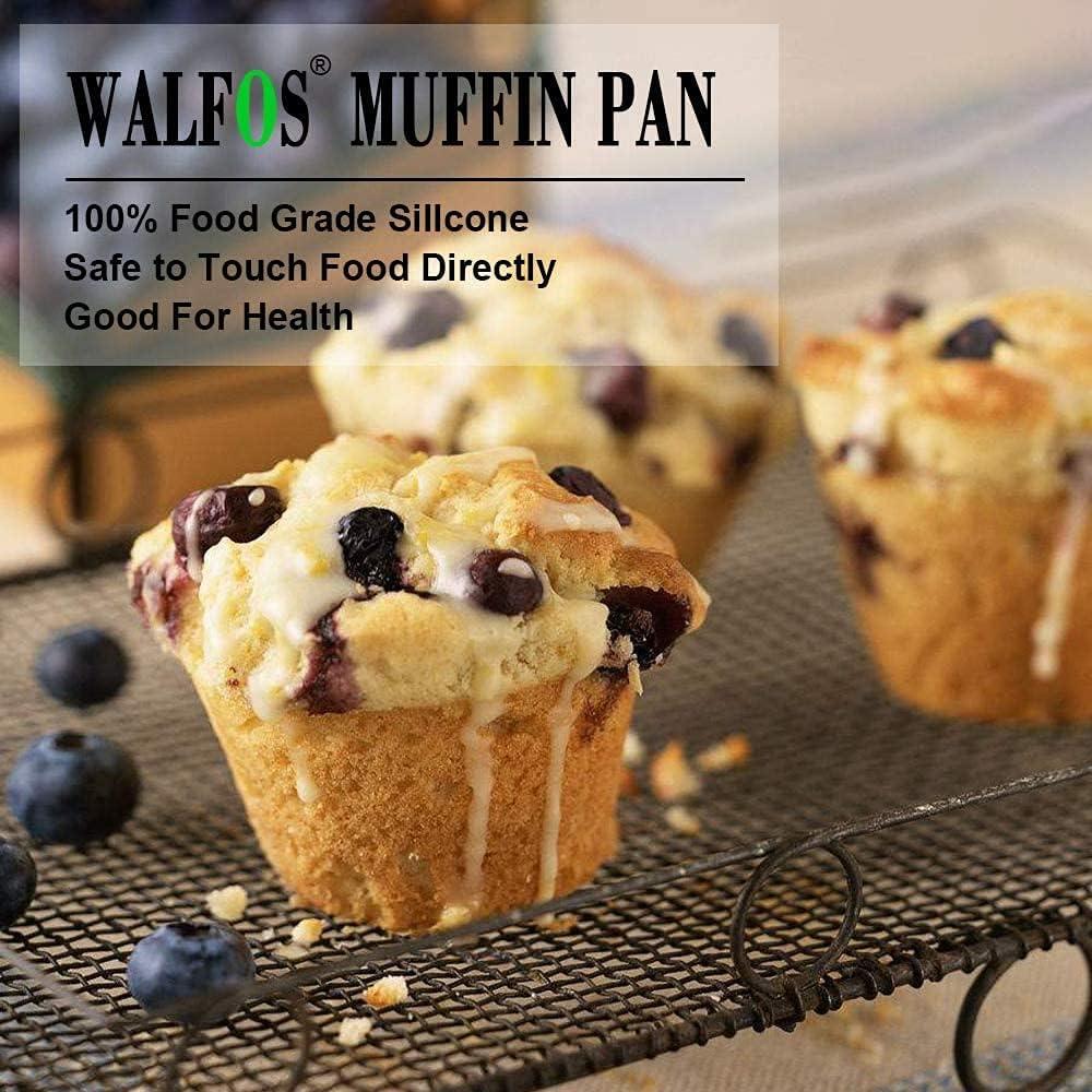 Moldes de Silicona para Muffins Walfos - 6 Tazas Antiadherentes