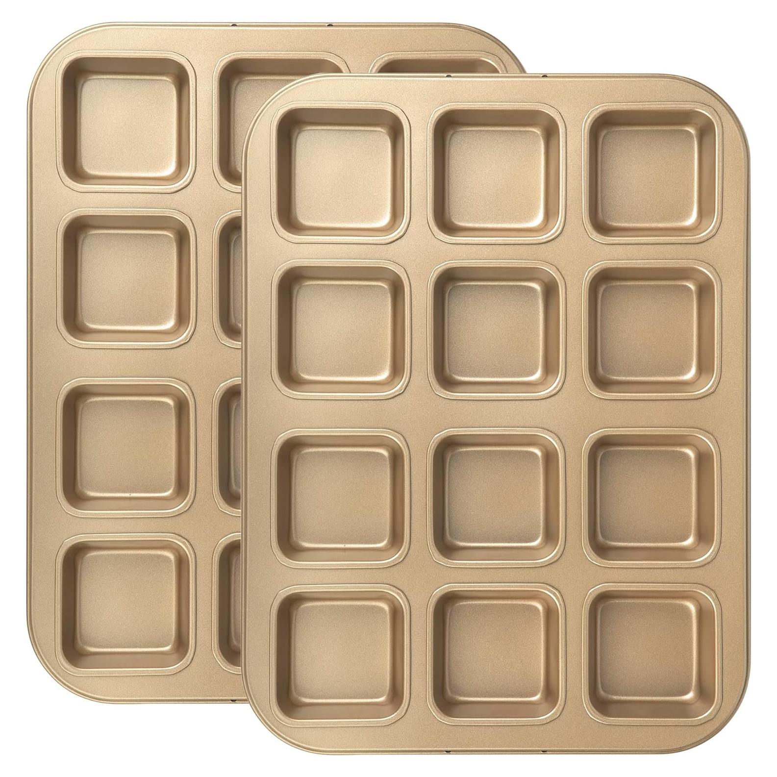 Molde para Brownies Tiawudi 2 Piezas 12 Cavidades Antiadherente