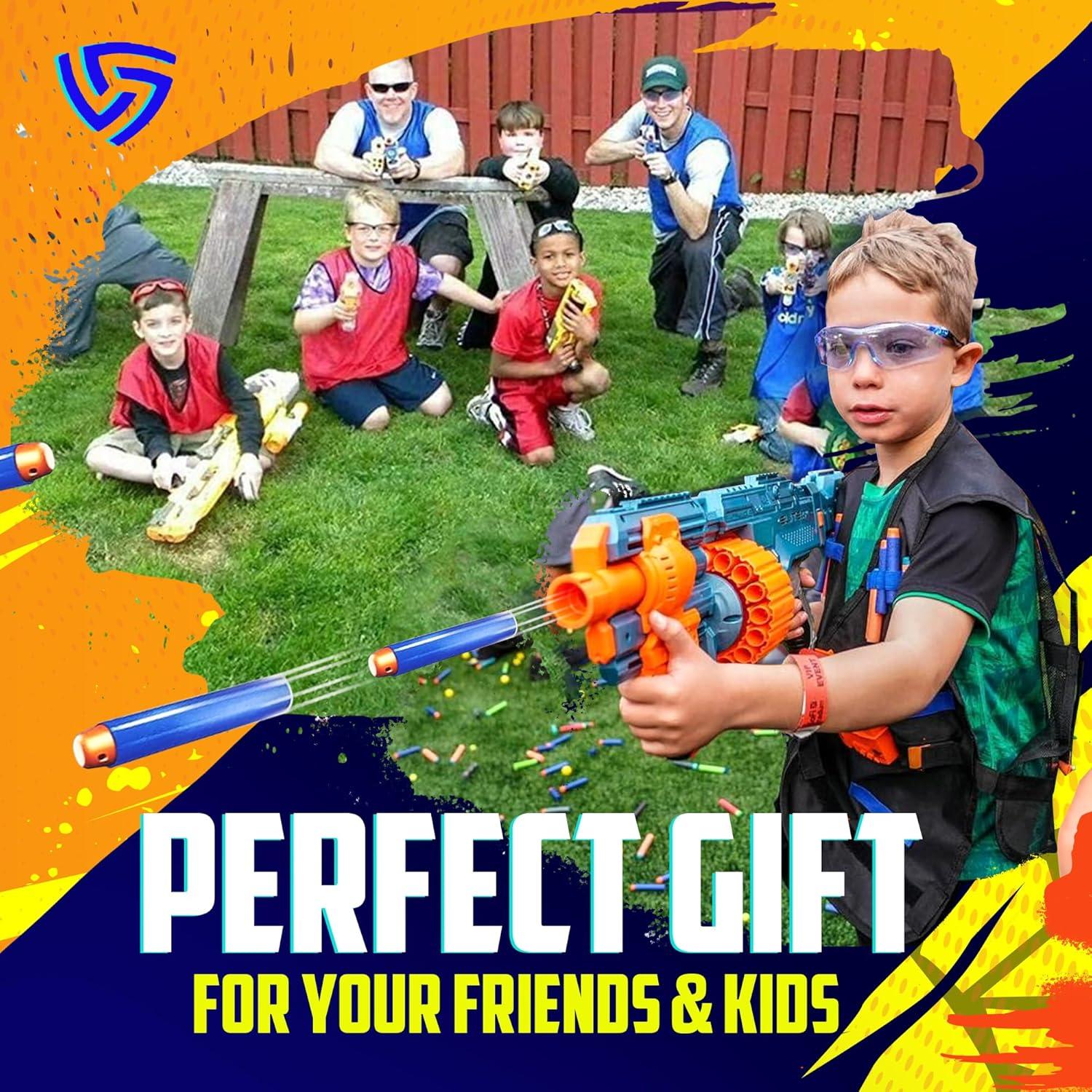 Dardos Nerf Ray Squad 300 CT Azules Compatibles Elite