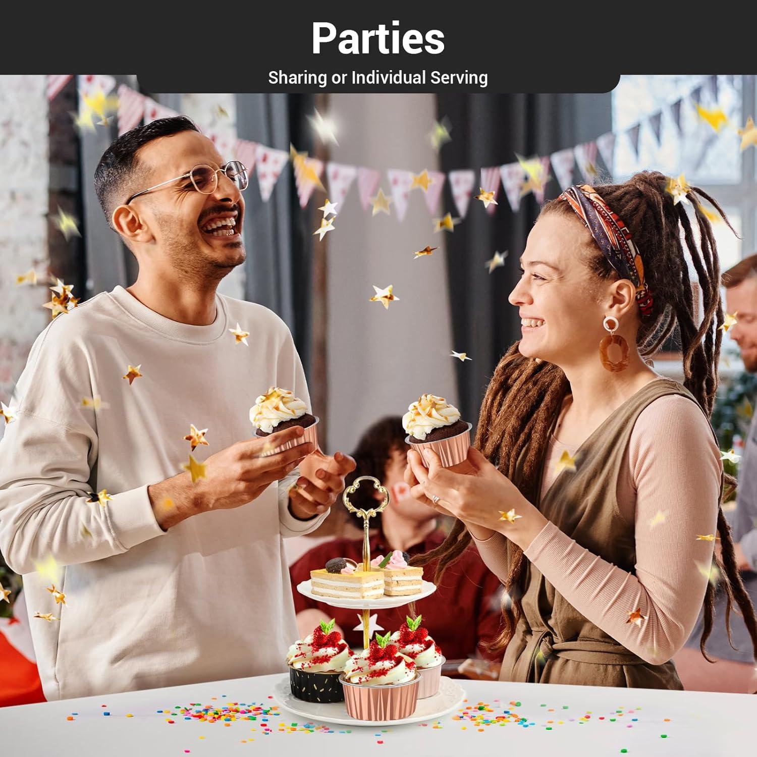 Tazas de Hornear Desechables EUSOAR 5oz Aluminio 50pcs