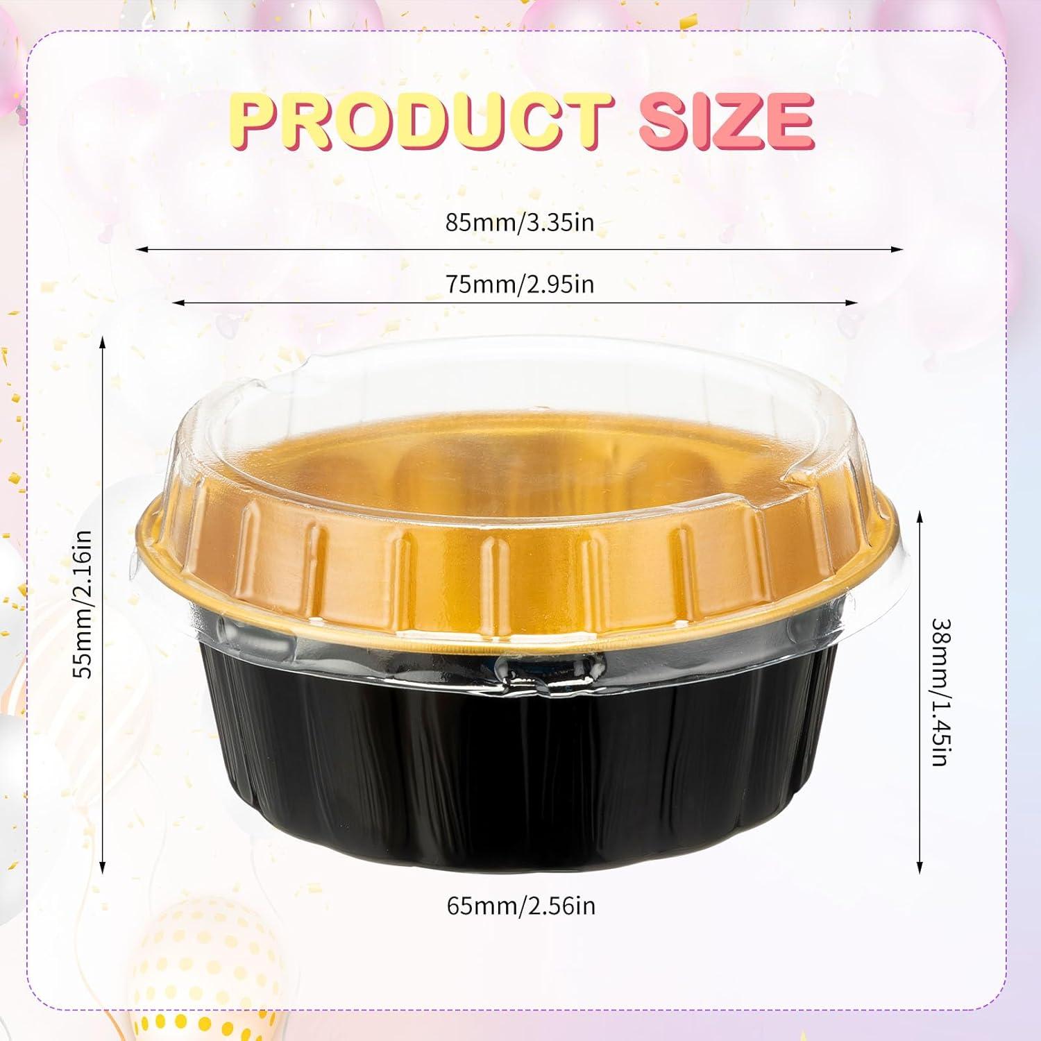 Paquete de 100 Ramekins Desechables Tessco 236.6 ml Aluminio