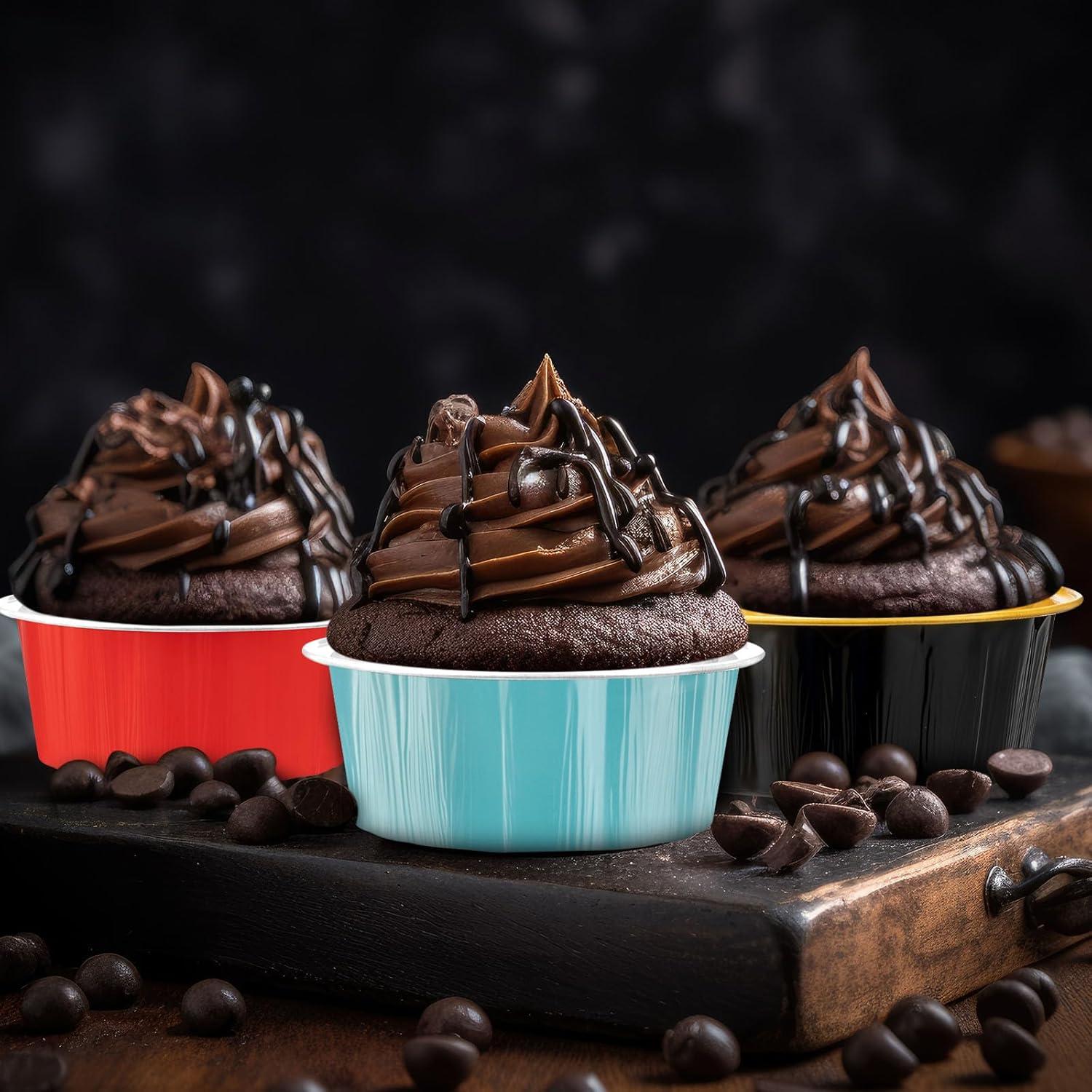 Paquete de 100 Ramekins Desechables Tessco 236.6 ml Aluminio