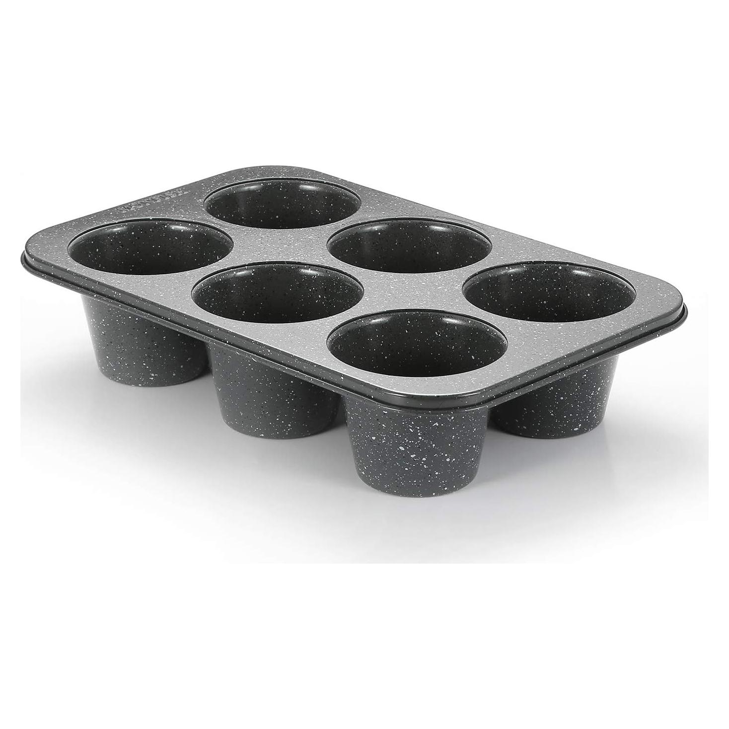 Molde para Muffin Jumbo Monfish 6 Tazas Acero al Carbono