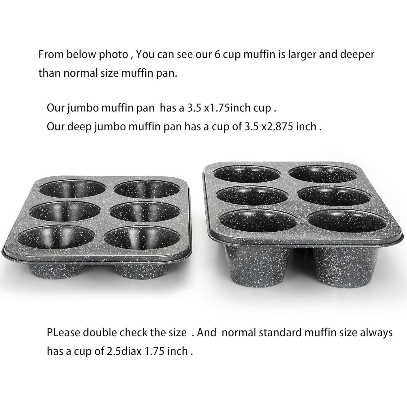 Molde para Muffin Jumbo Monfish 6 Tazas Acero al Carbono