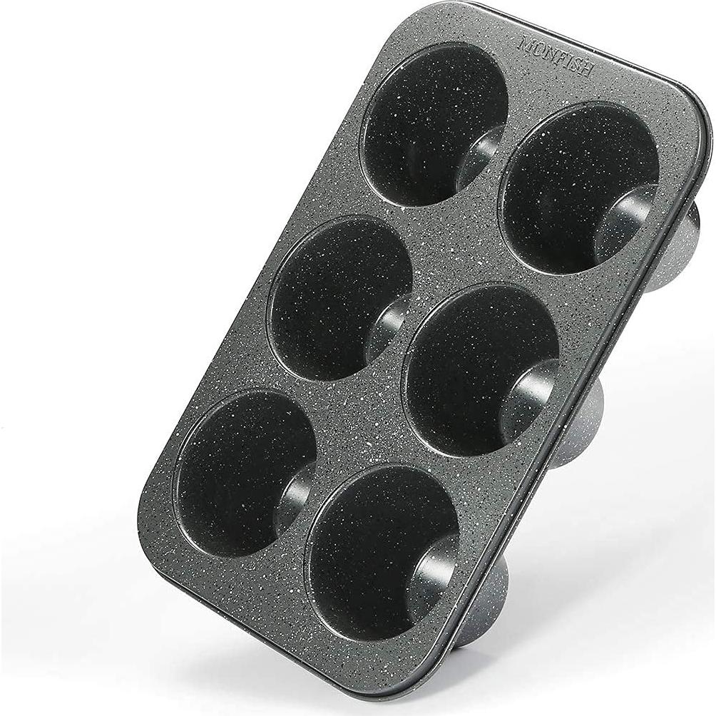Molde para Muffin Jumbo Monfish 6 Tazas Acero al Carbono