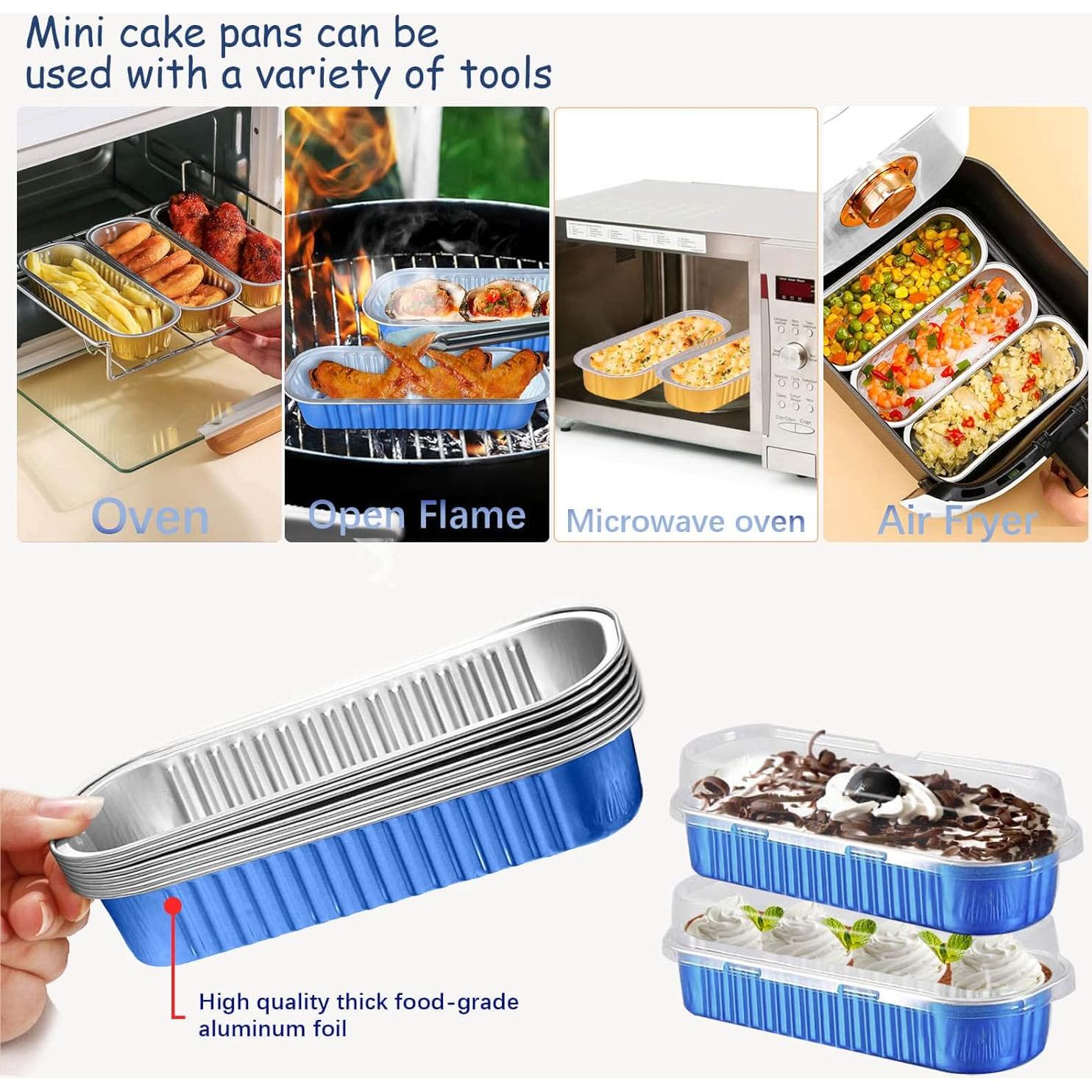 Moldes para Pasteles Mini JOYKLE con Tapas - Paquete de 50