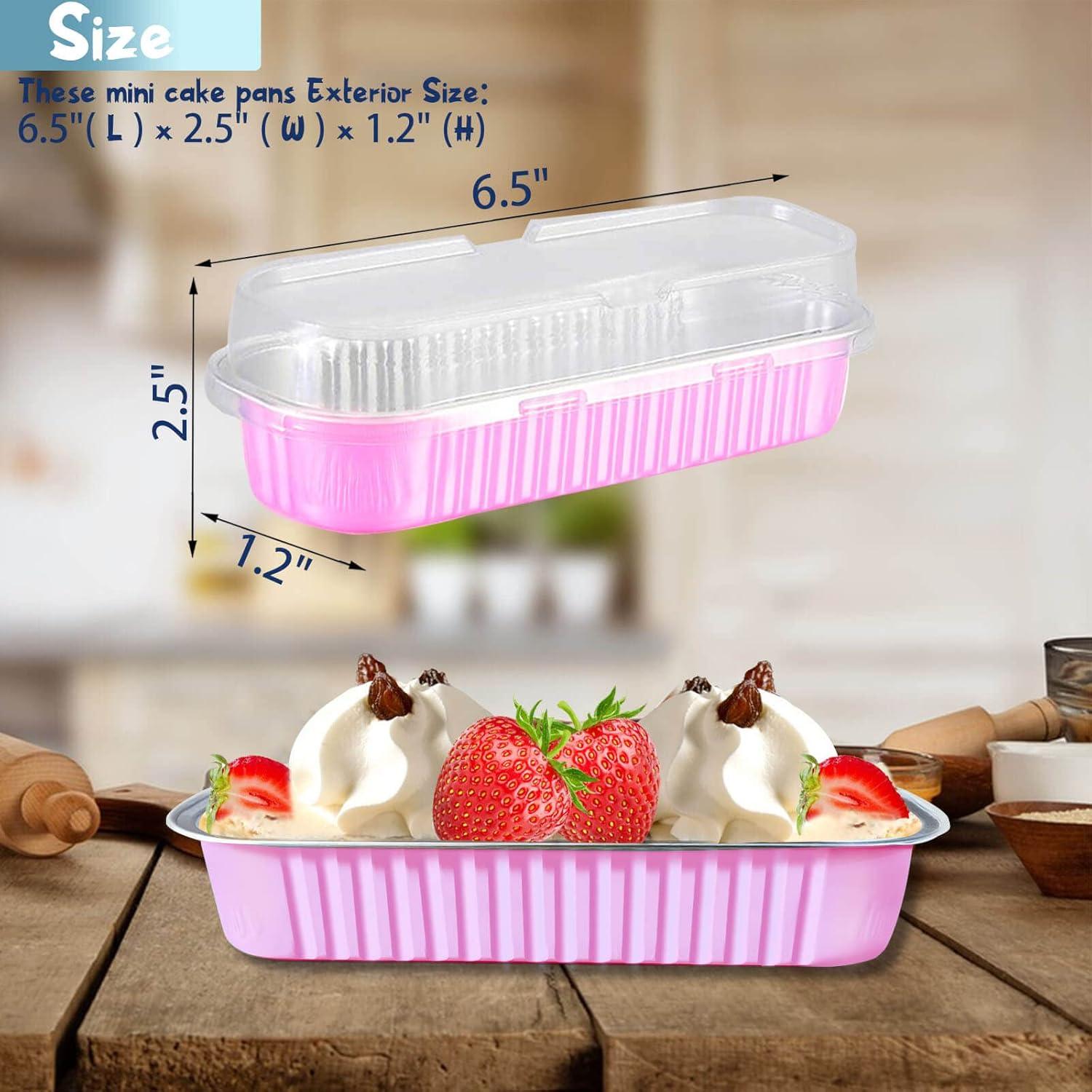 Moldes para Pasteles Mini JOYKLE con Tapas - Paquete de 50