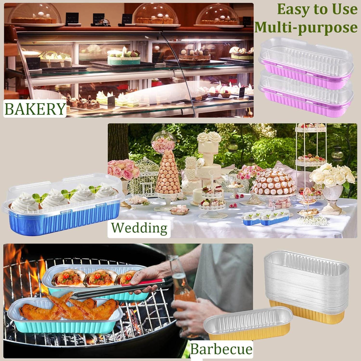 Moldes para Pasteles Mini JOYKLE con Tapas - Paquete de 50